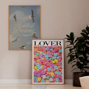 Lover Candy Hearts Print