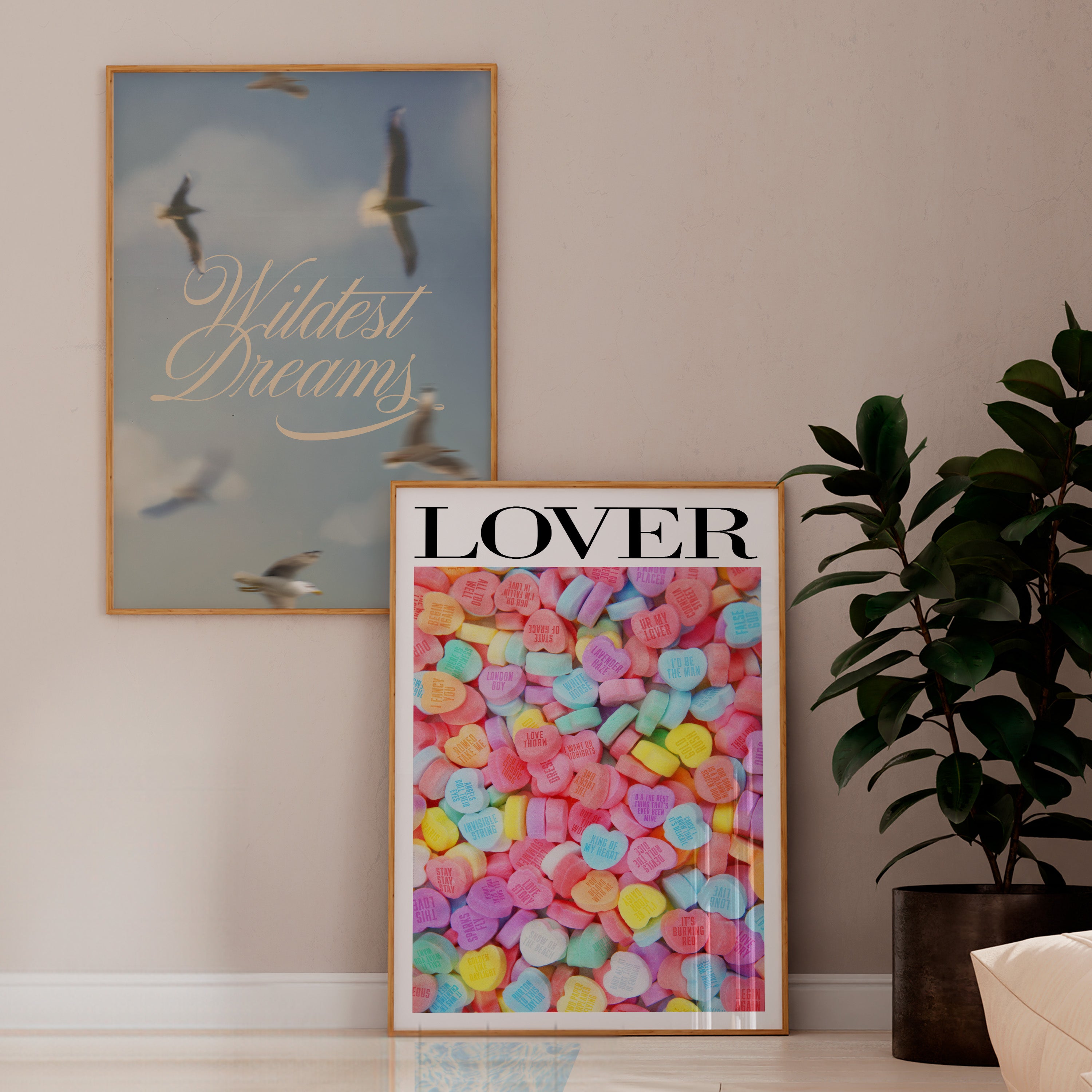 Lover Candy Hearts Print - Haus Of Moods