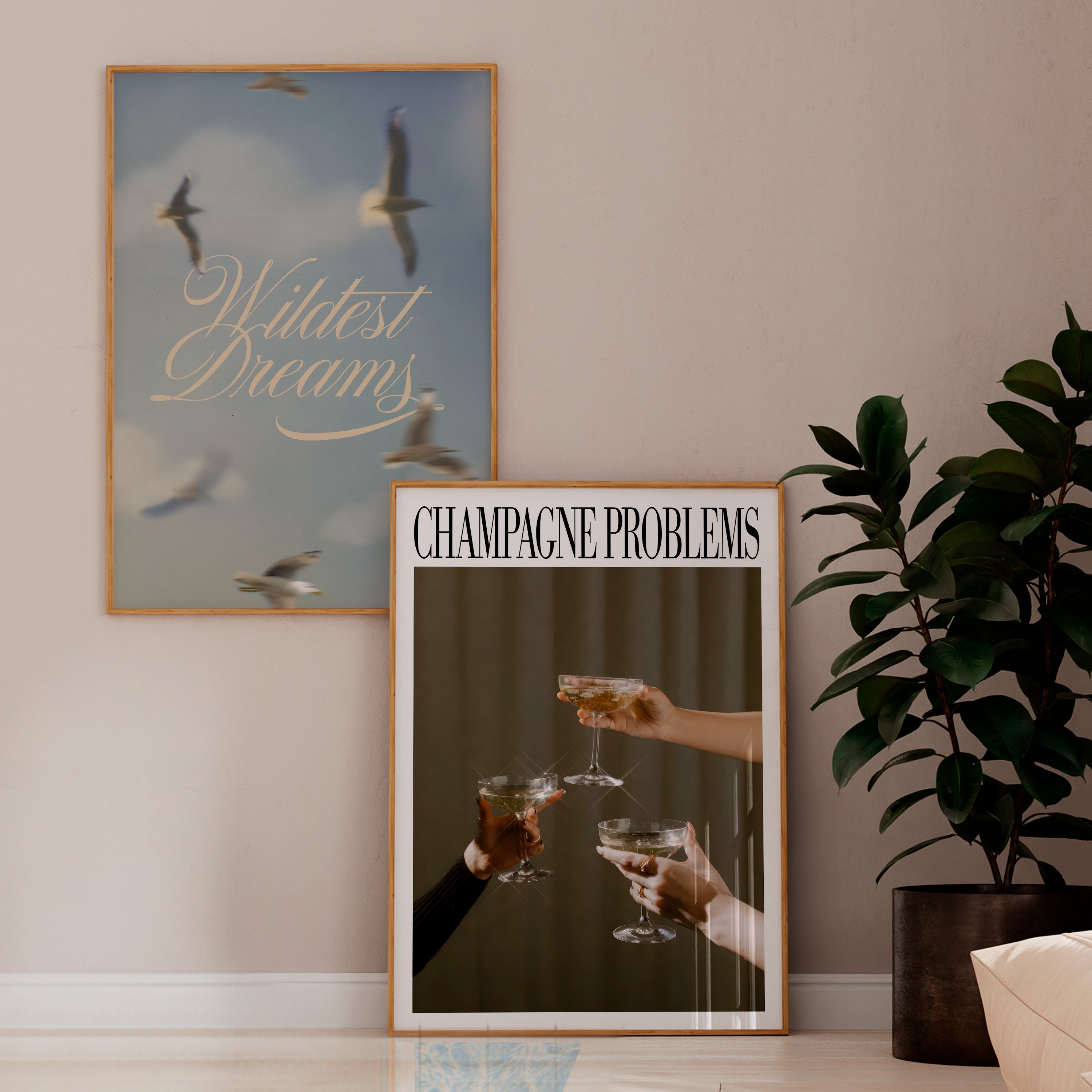 Champagne Problems 3 Cheers Print