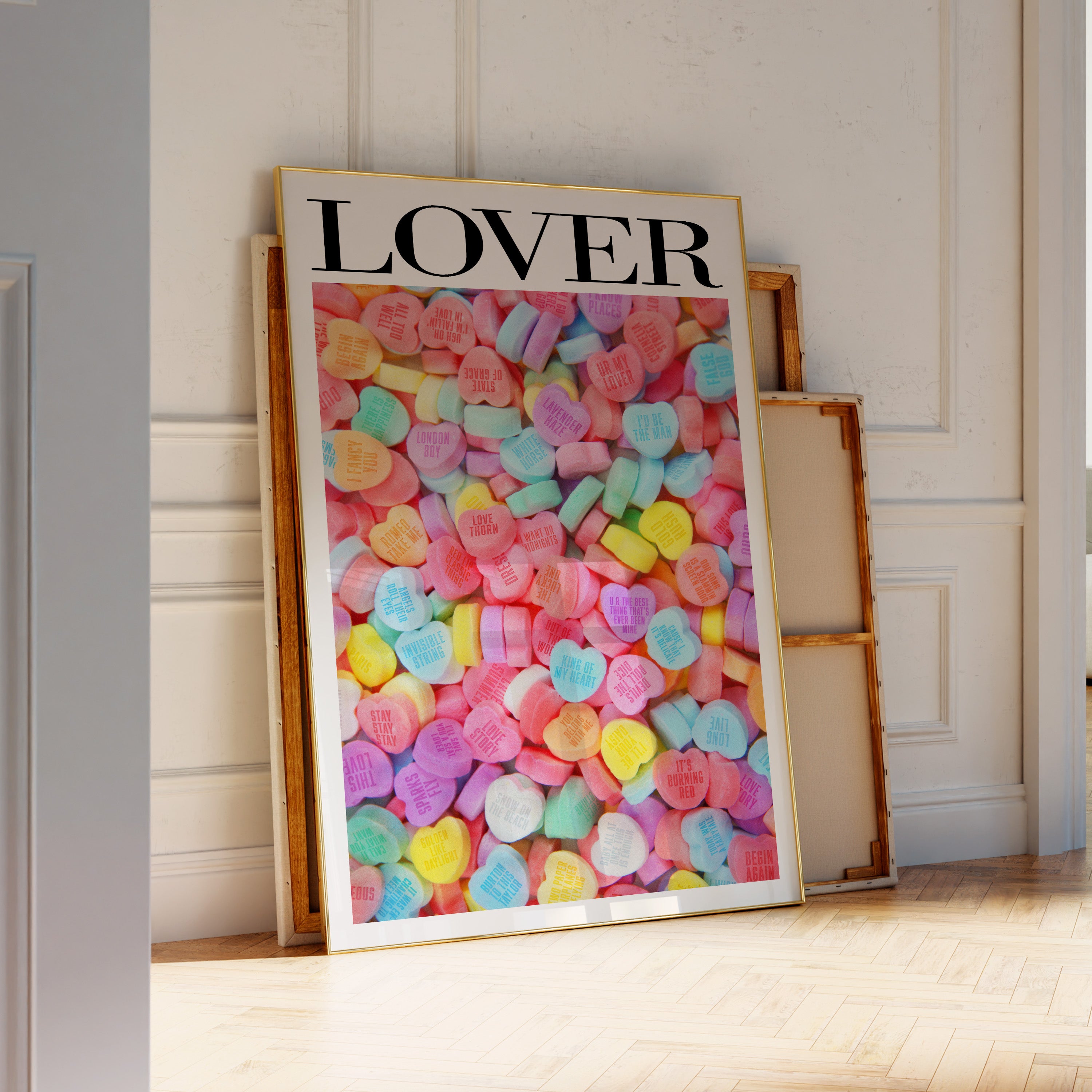 Lover Candy Hearts Print