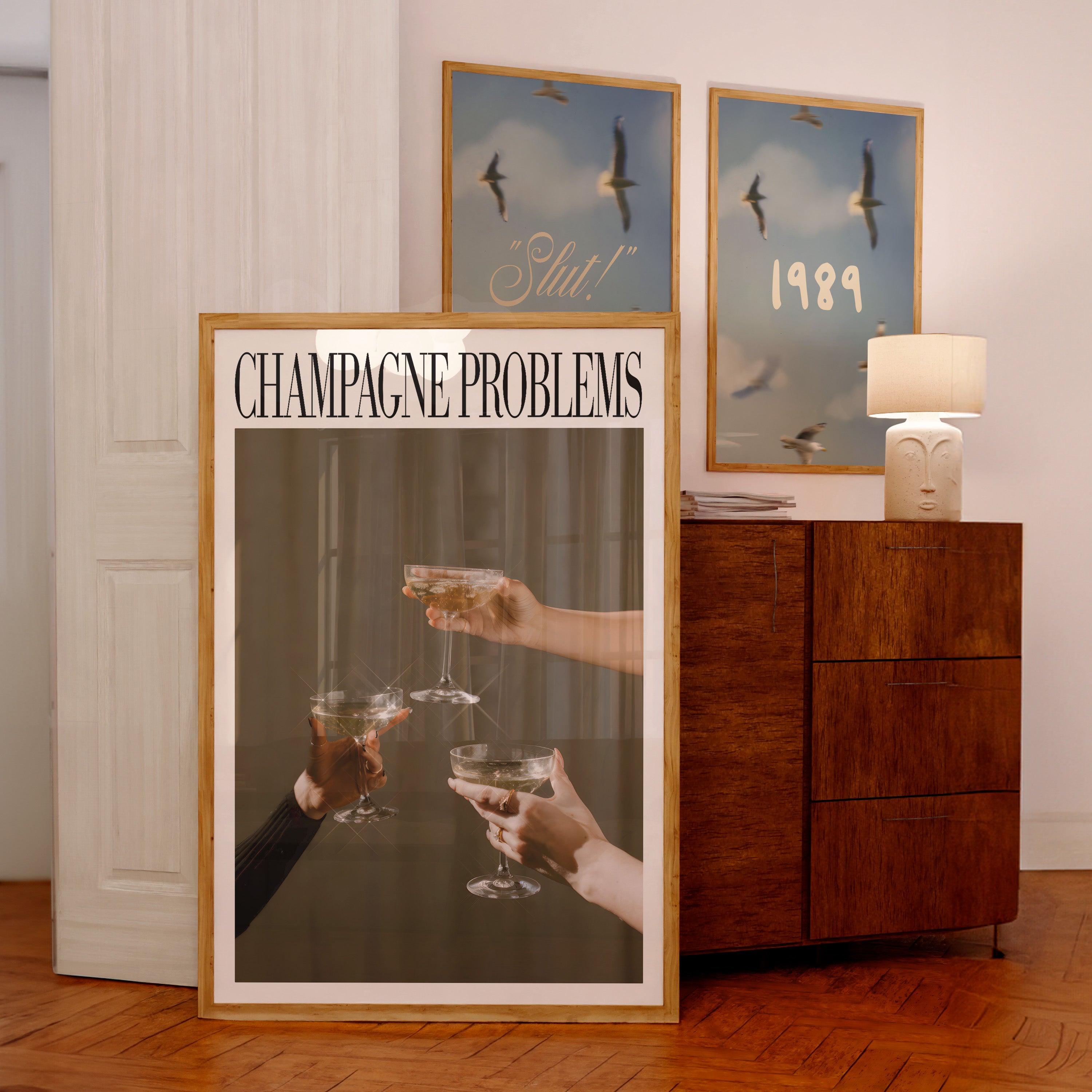 Champagne Problems 3 Cheers Print