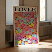 Lover Candy Hearts Print