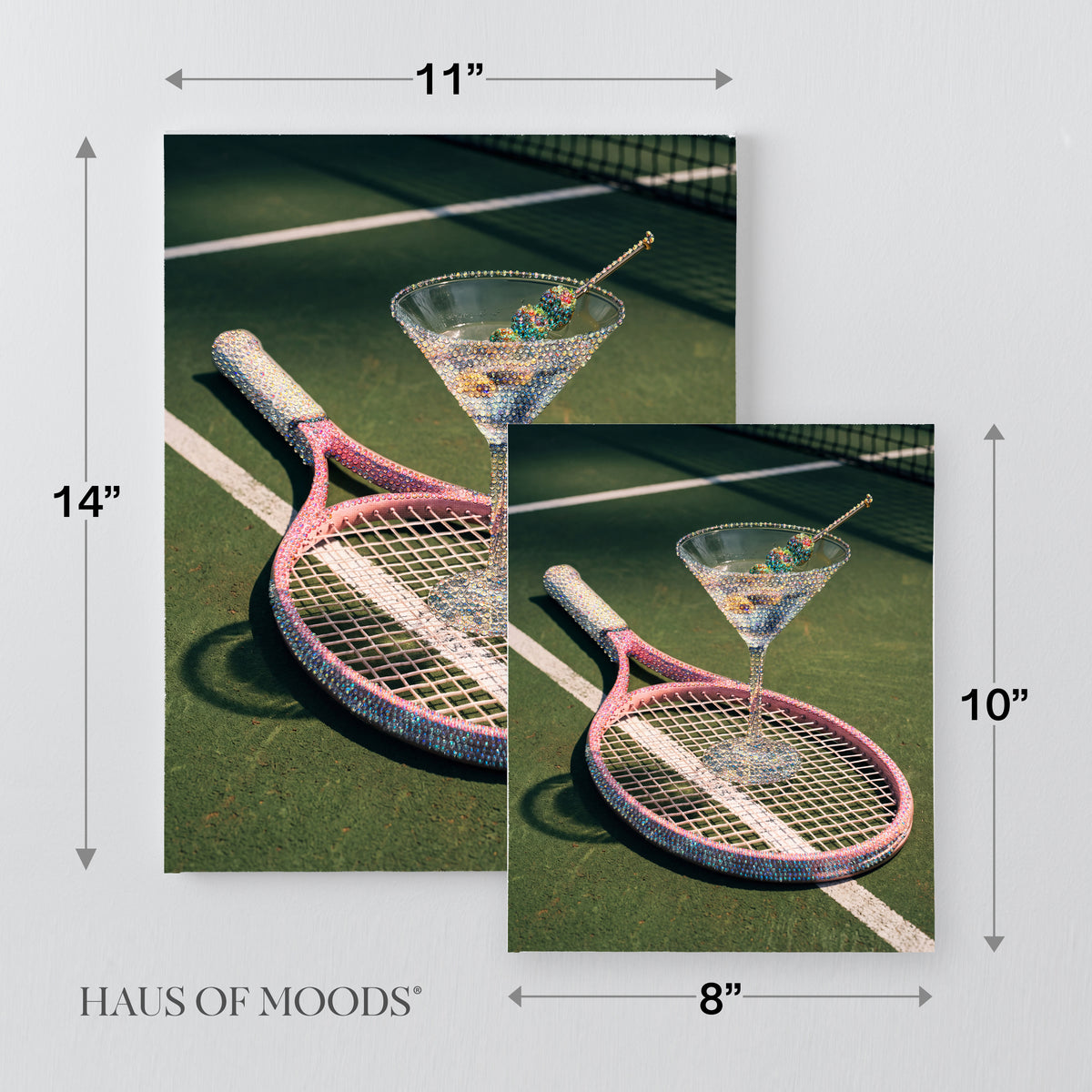 Tennis Martini DIY Bedazzle Canvas Kit
