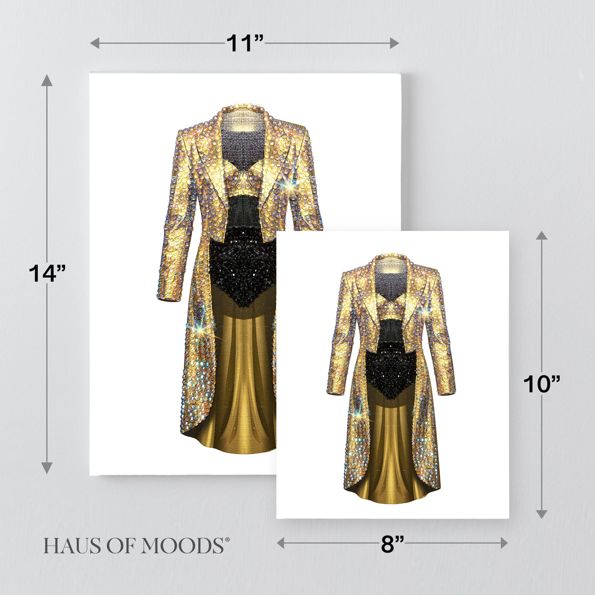 TTPD Gold Tailcoat DIY Rhinestone Canvas Kit | Taylor Inspired