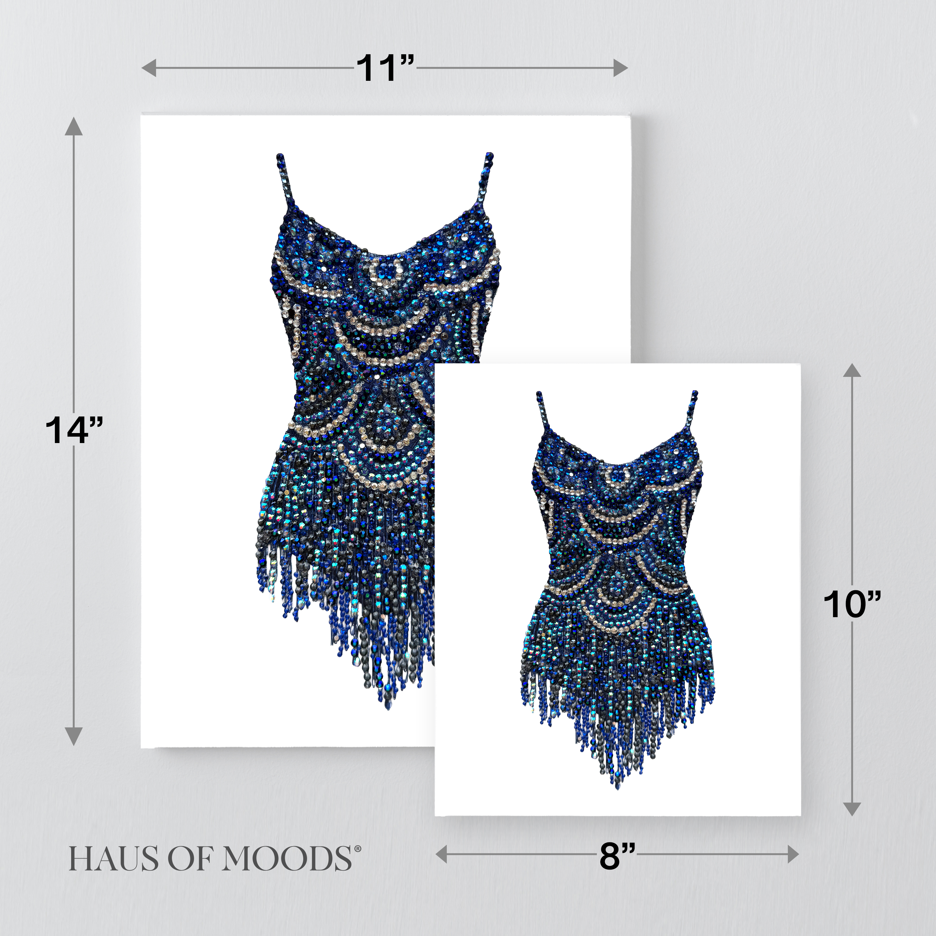 Midnights swoops bodysuit bedazzle canvas kit size comparison, 8x10 and 11x14