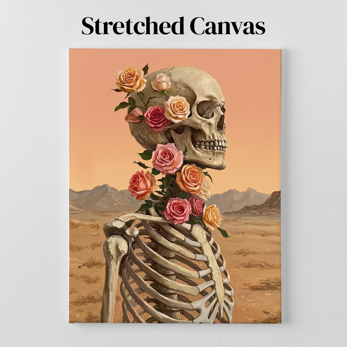 Skeleton with Roses DIY Bedazzle Canvas Kit