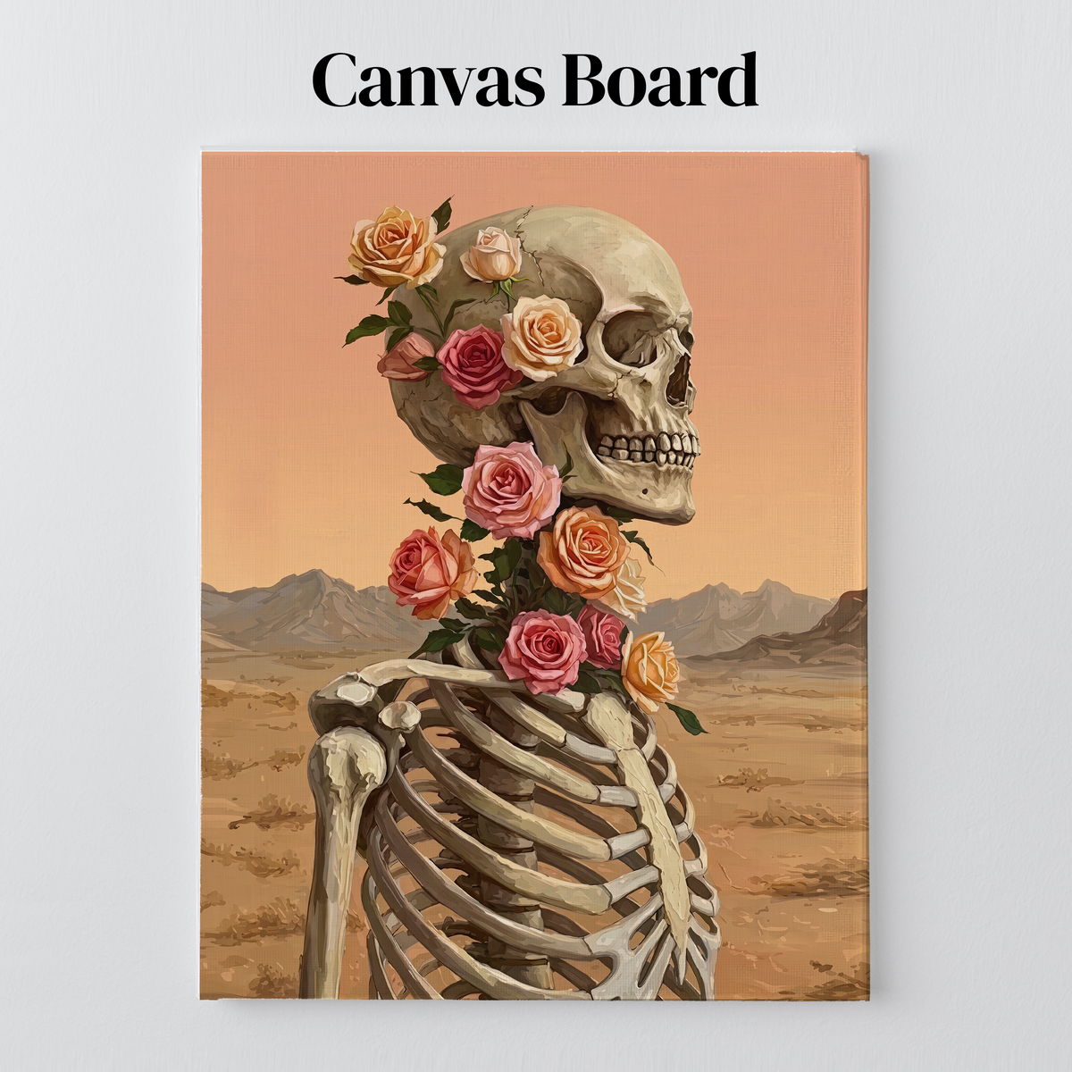 Skeleton with Roses DIY Bedazzle Canvas Kit