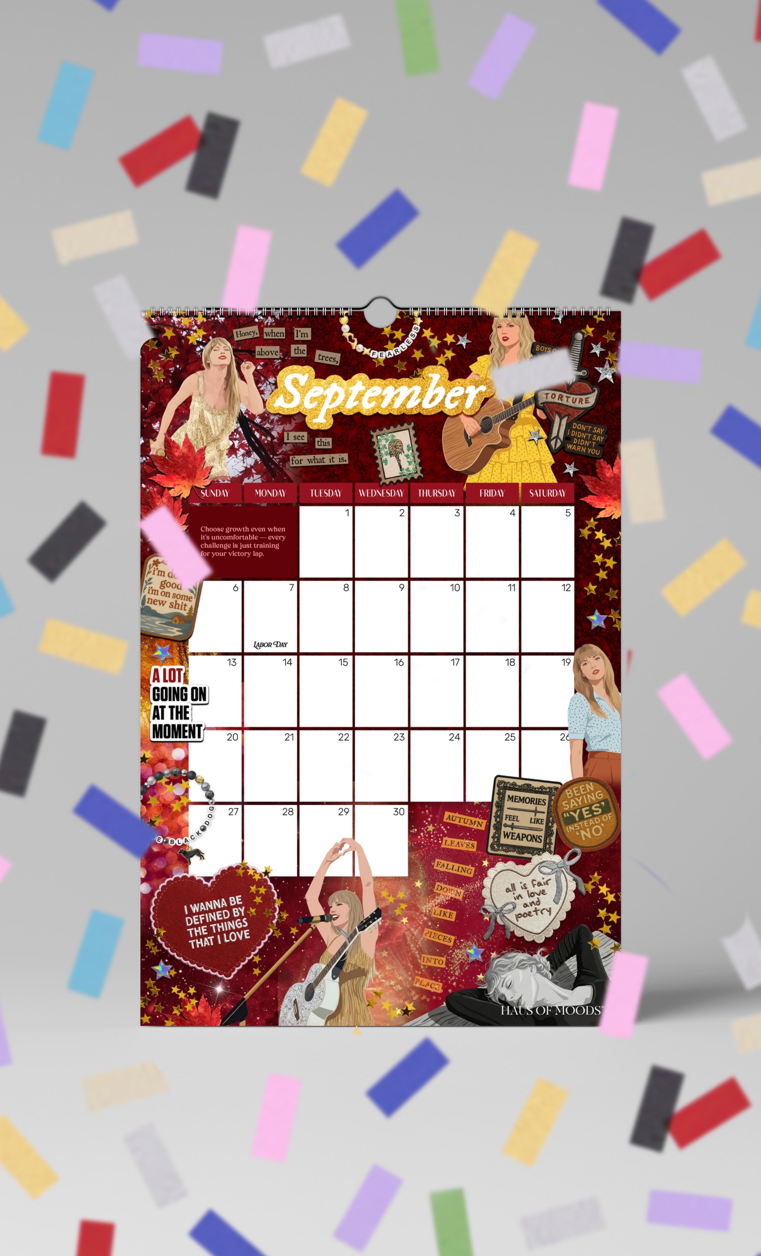 2026 Taylor Swift Inspired Wall Calendar