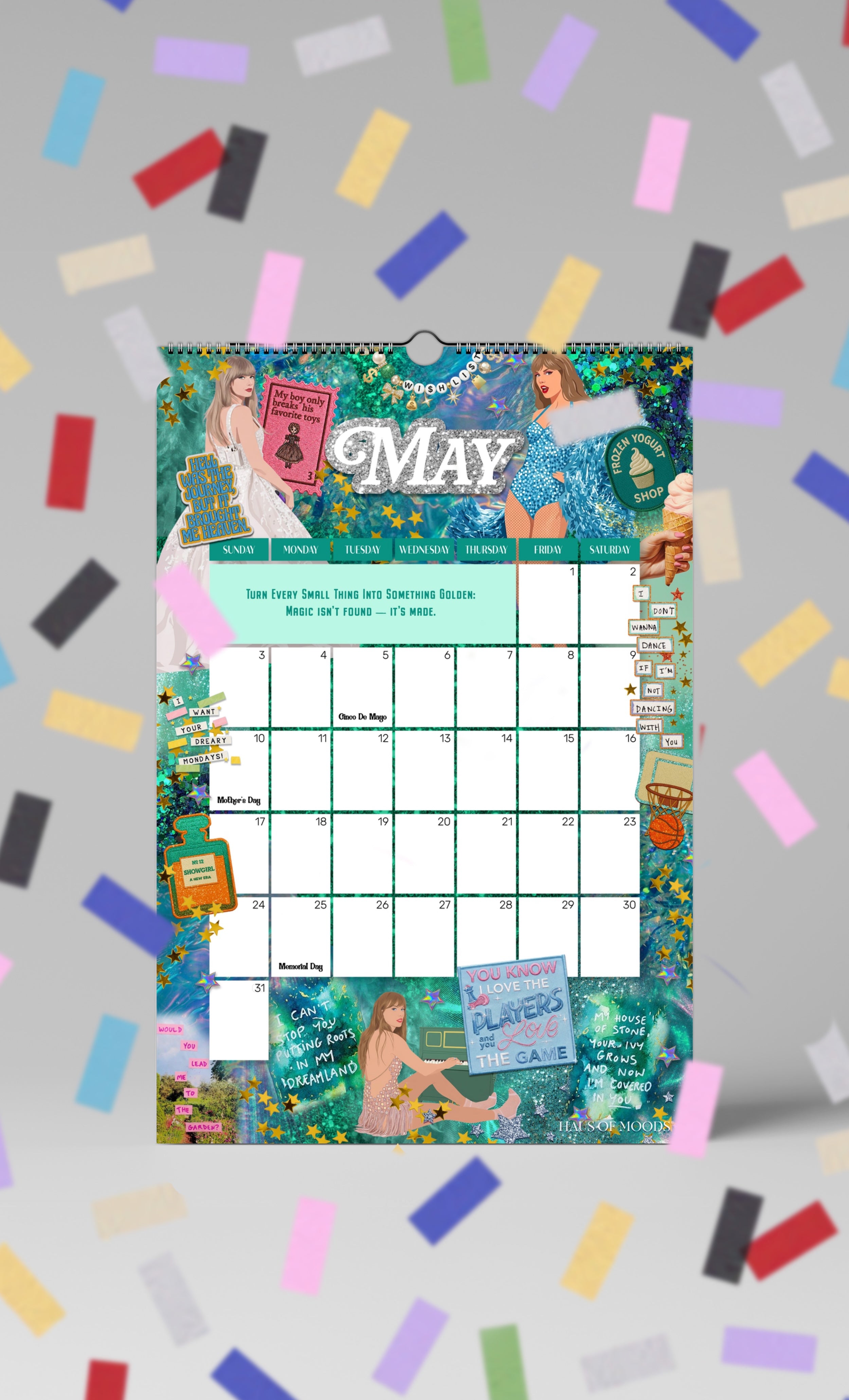 2026 Taylor Swift Inspired Wall Calendar