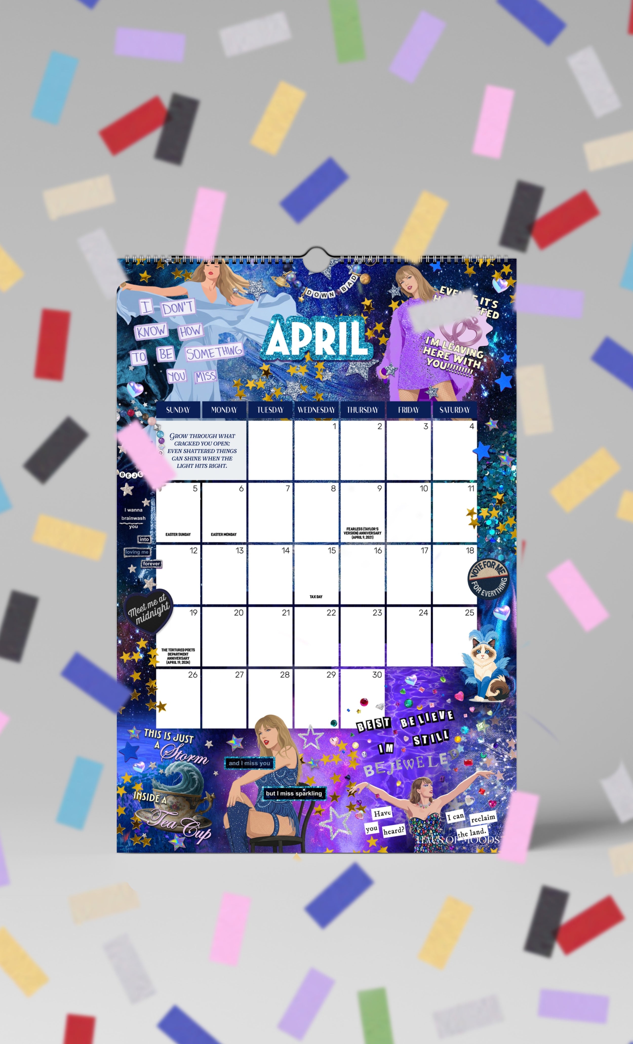 2026 Taylor Swift Inspired Wall Calendar