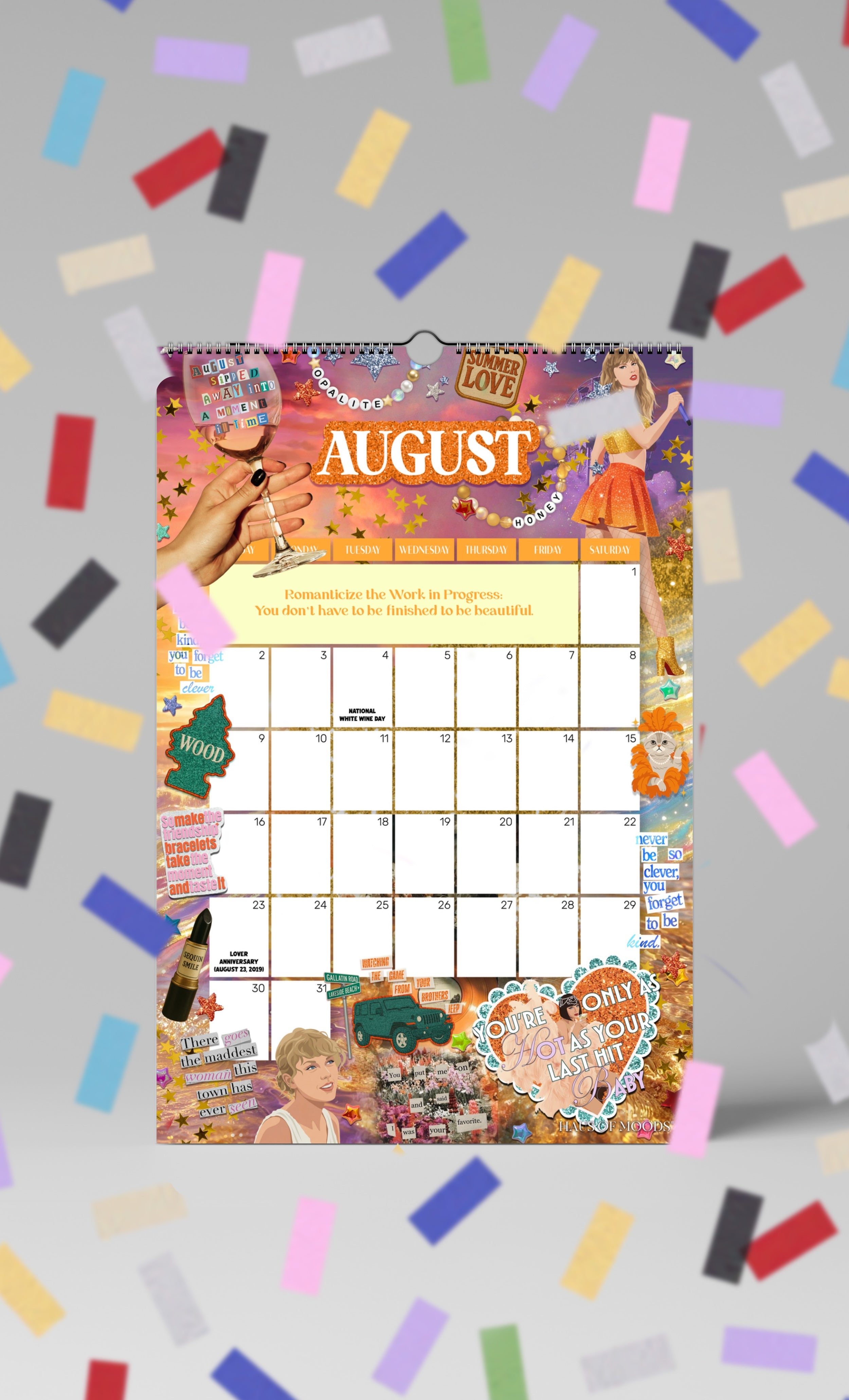 2026 Taylor Swift Inspired Wall Calendar