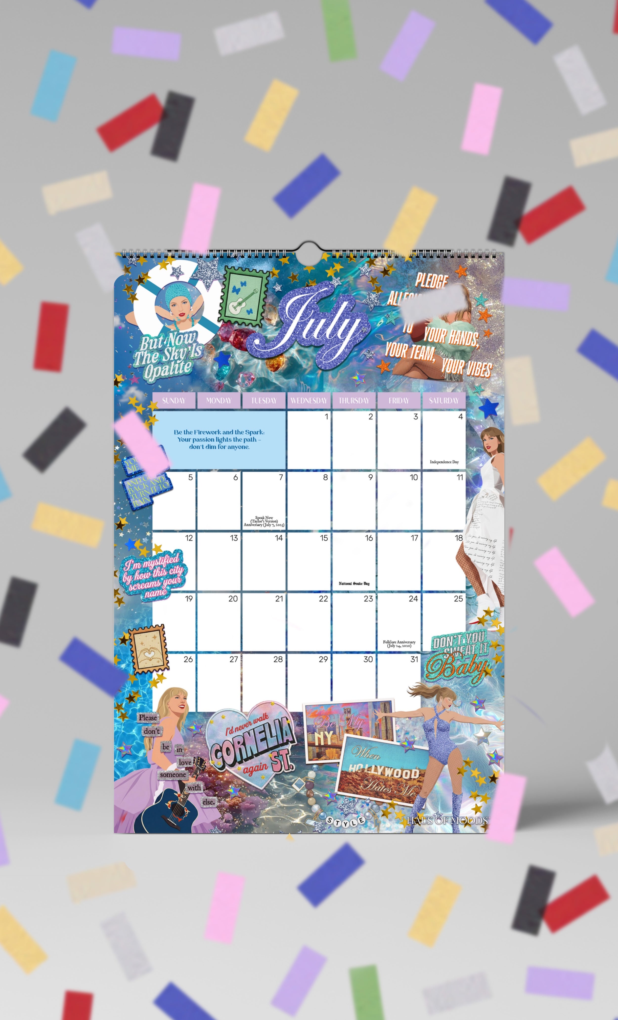 2026 Taylor Swift Inspired Wall Calendar