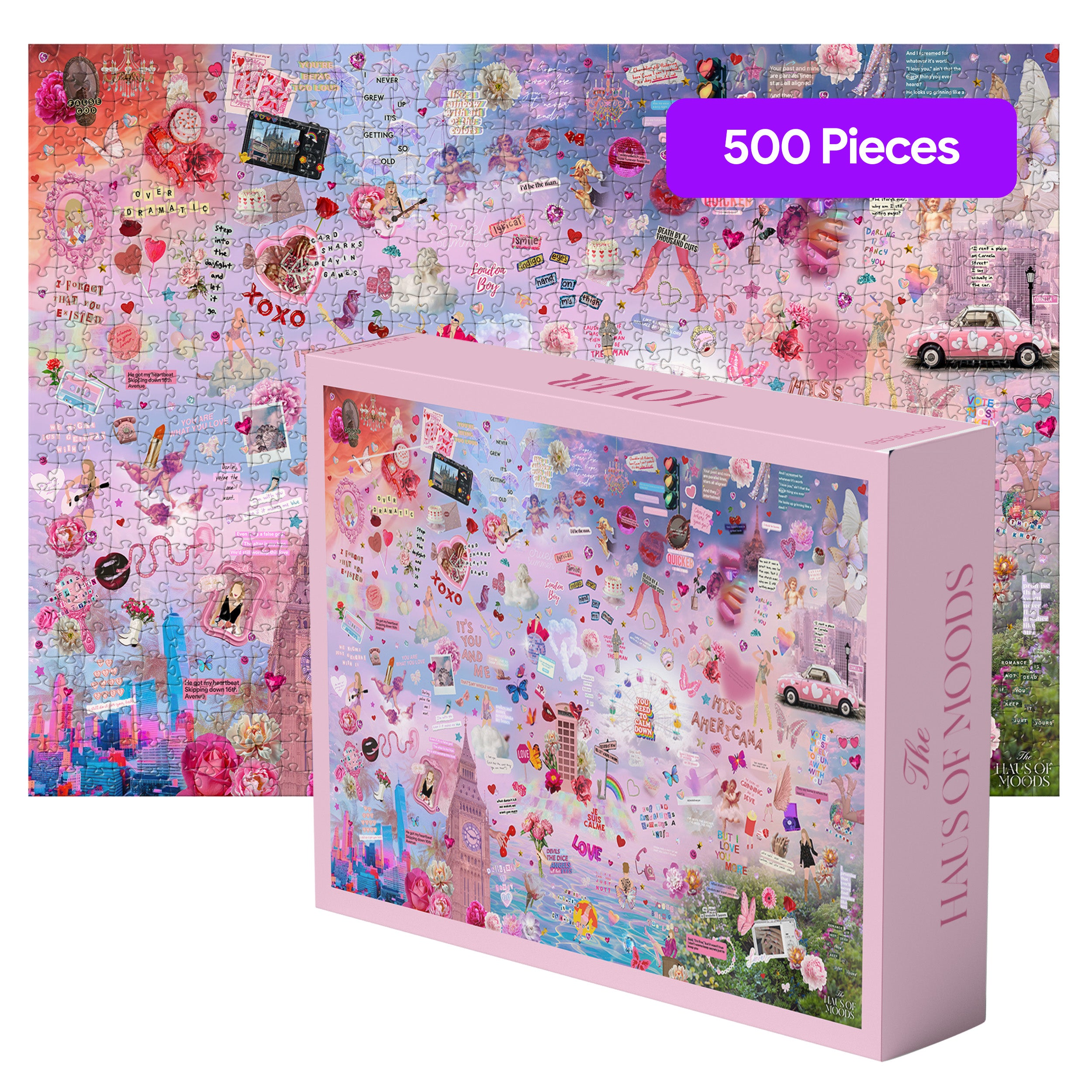 Haus of Moods Lover Era Puzzle for Swifties | 500 & 1000 Piece Jigsaw Puzzle