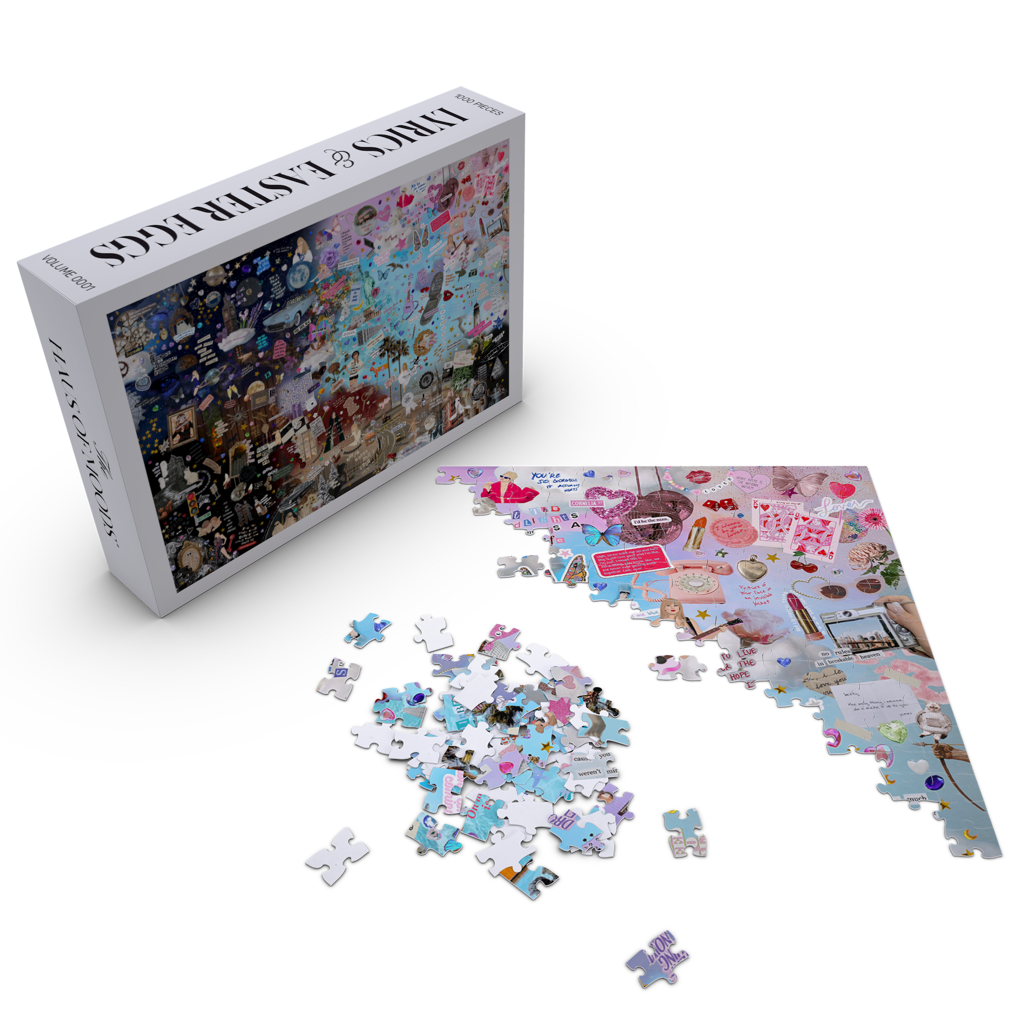 Taylor Swift Easter Eggs in puzzle with lyrics, songs, and exclusive Taylor Swift gifts for fans, Eras Taylor Swift Puzzle - Unique Lyrics & Easter Eggs Eras Tour