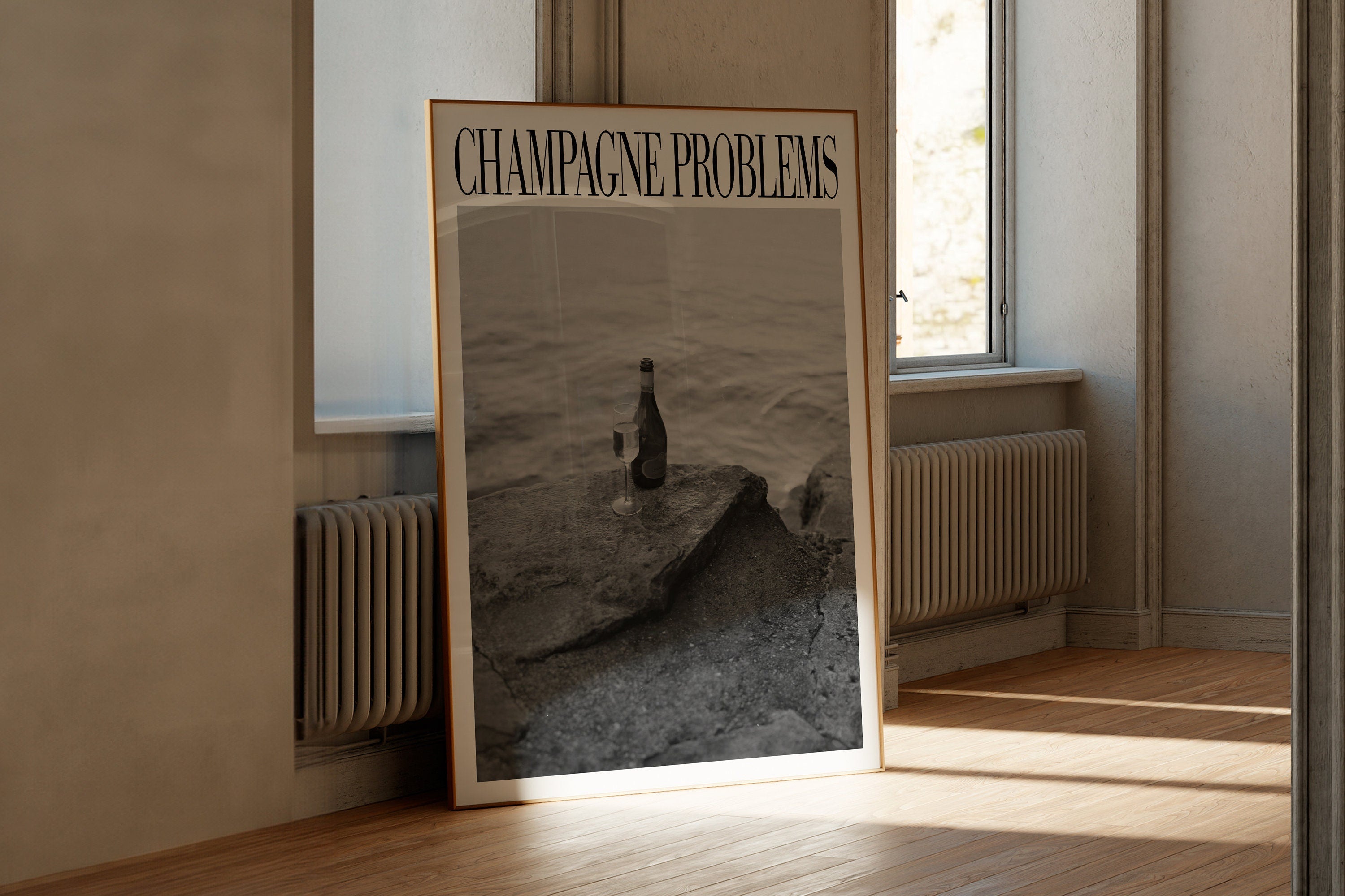 Champagne Problems Poster, Black & White, Champagne Problems Print Gift, Bar Cart Printable Wall Art, Dorm Decor, Taylor Print  4