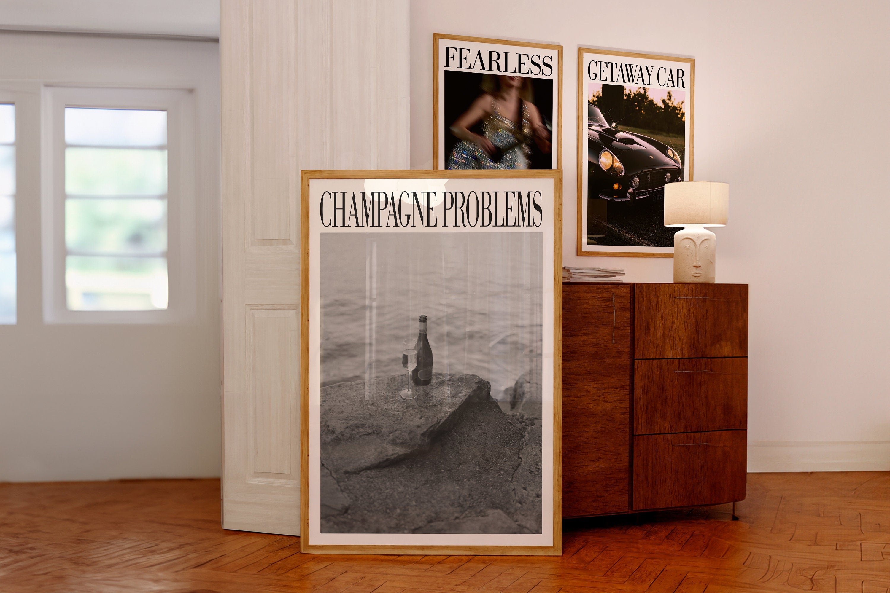 Champagne Problems Poster, Black & White, Champagne Problems Print Gift, Bar Cart Printable Wall Art, Dorm Decor, Taylor Print  3