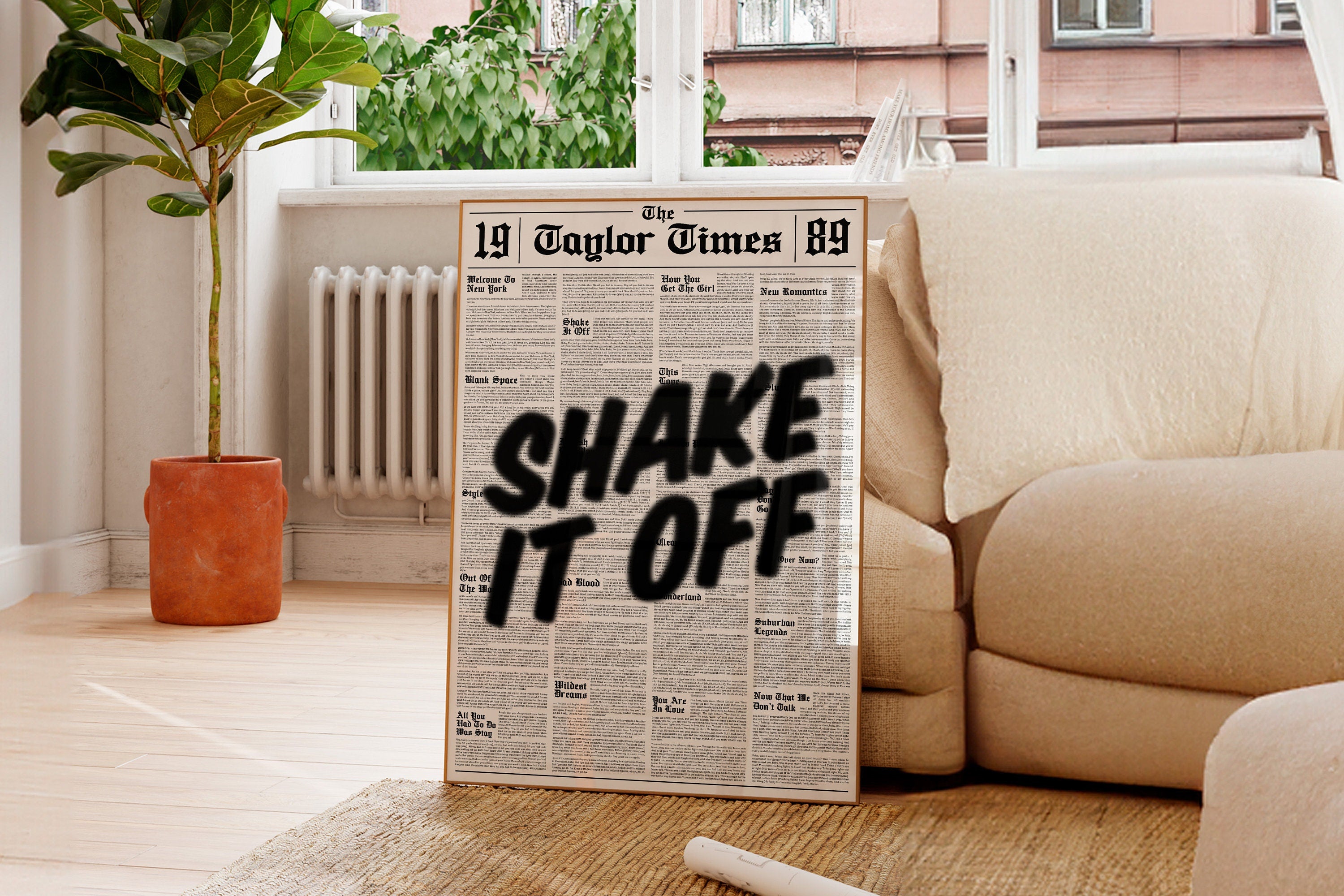 Shake it Off Poster, 1989 Print , Retro Aesthetic, Girly Wall Art, Preppy Wall Art, Dorm Room Decor, Wall Art, Taylor Gift, 1989 Print 5