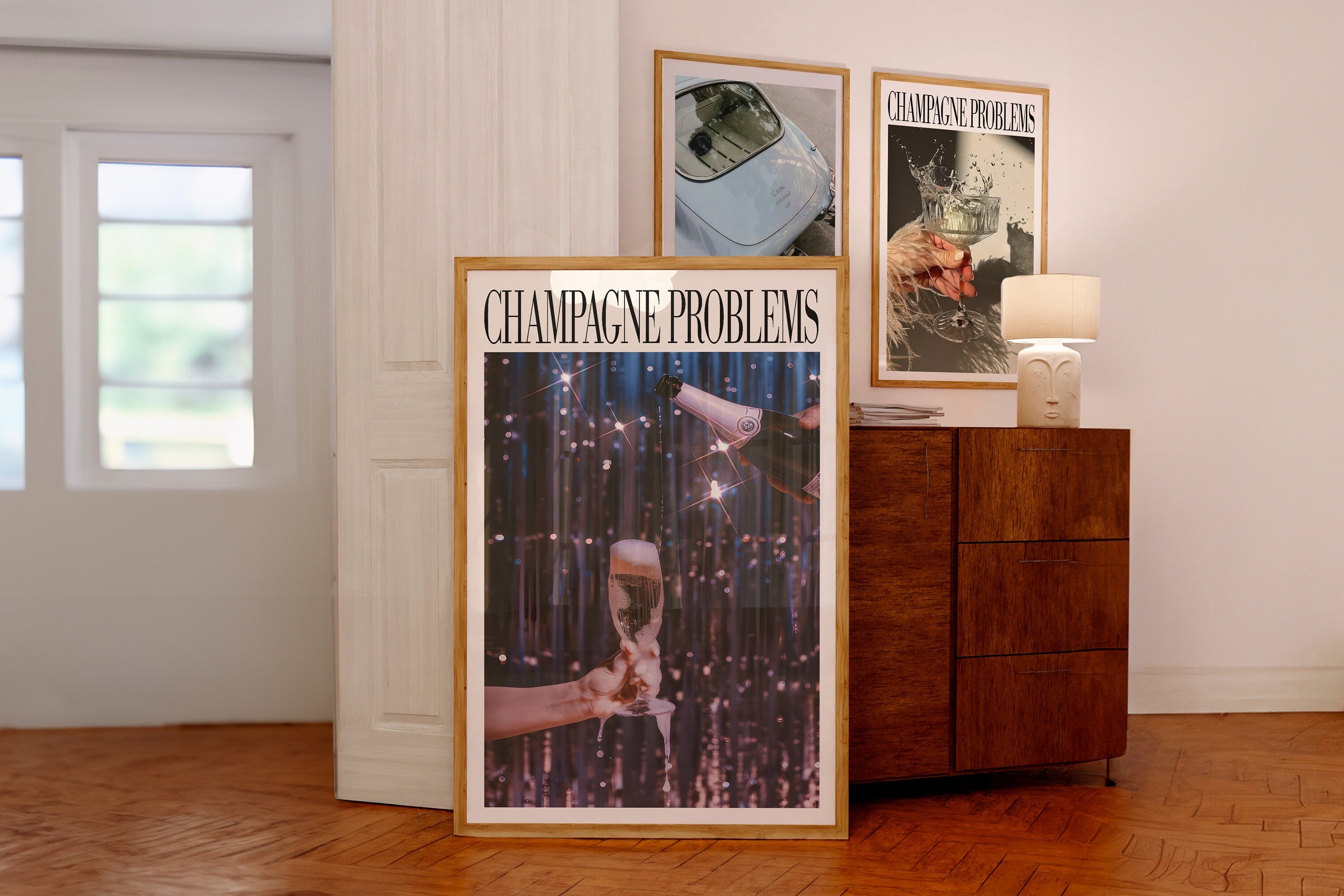 Champagne Problems Champagne Overflow Print, Champagne Problems Print Gift, Bar Cart Printable Wall Art, Preppy Dorm Decor, Taylor Print 3