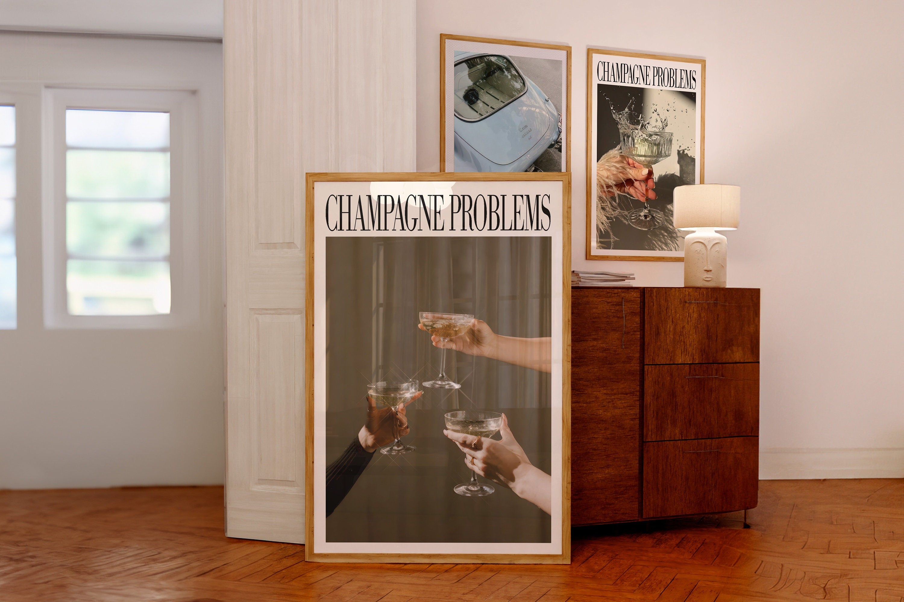 Champagne Problems 3 Cheers Print