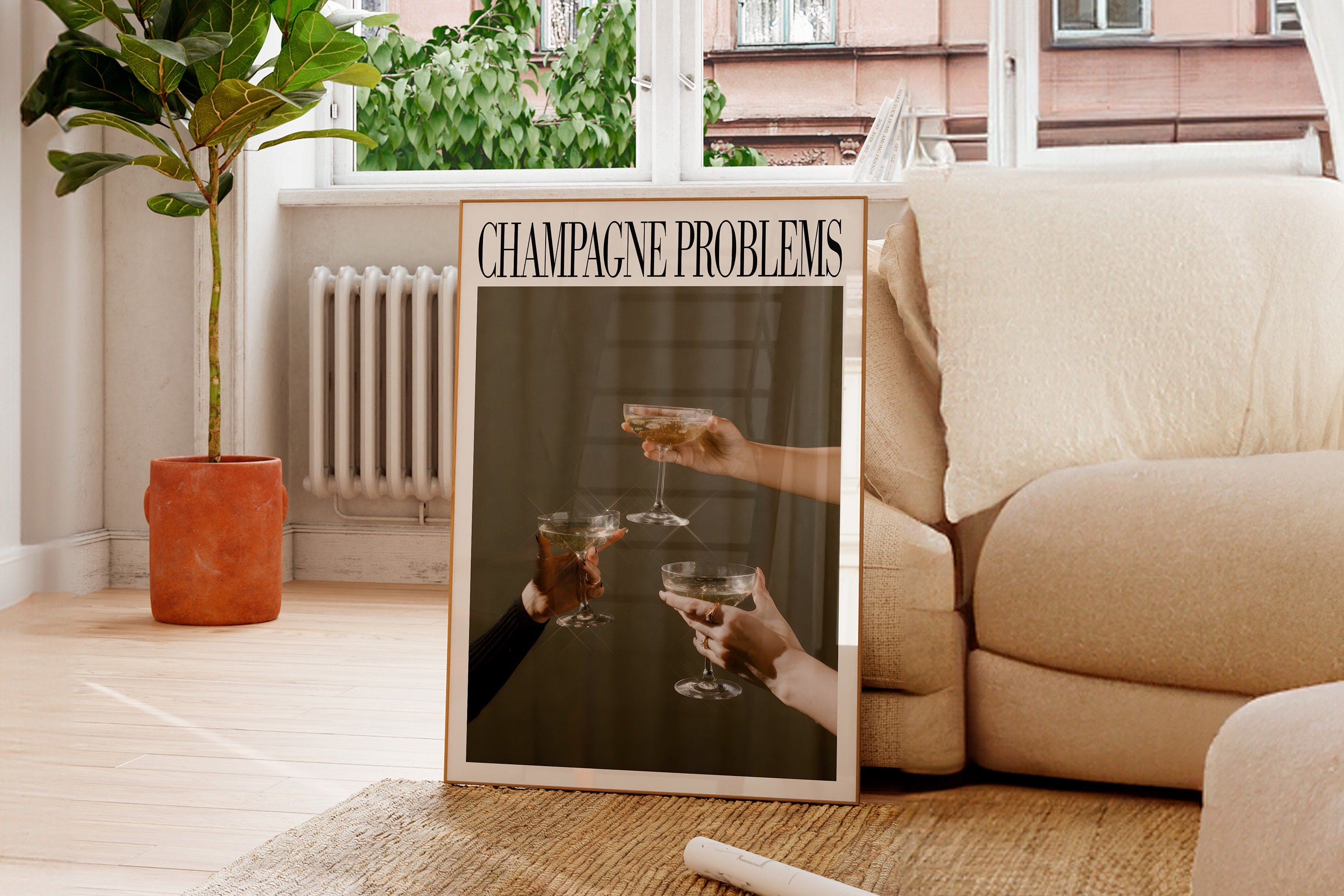 Champagne Problems 3 Cheers Print