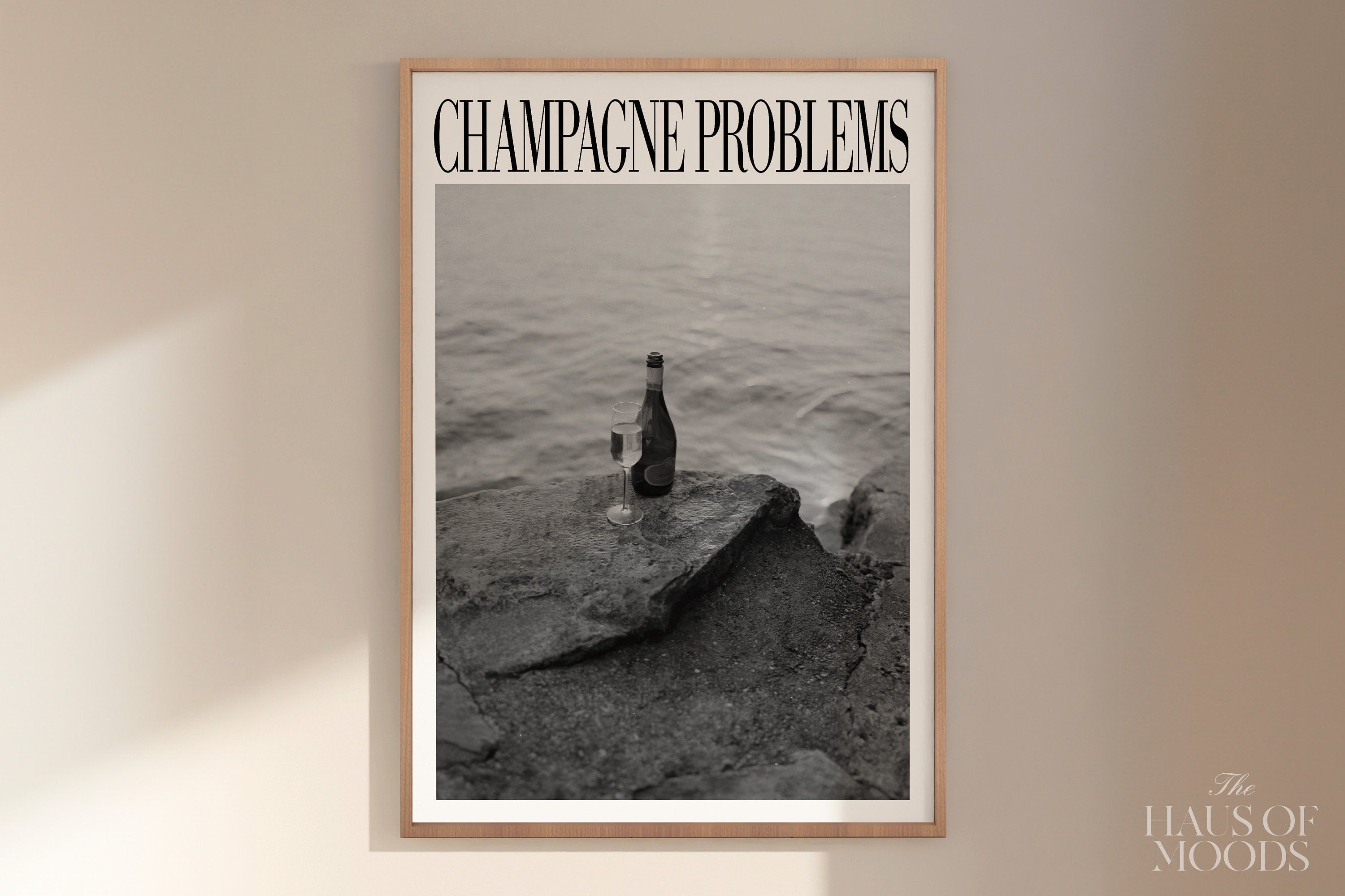 Champagne Problems Poster, Black & White, Champagne Problems Print Gift, Bar Cart Printable Wall Art, Dorm Decor, Taylor Print Active