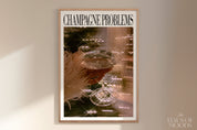 Champagne Problems Champagne Cheers Digital Download, Bar Cart Gift, Bar Cart Printable Wall Art, Preppy Dorm Decor, Taylor Print Active