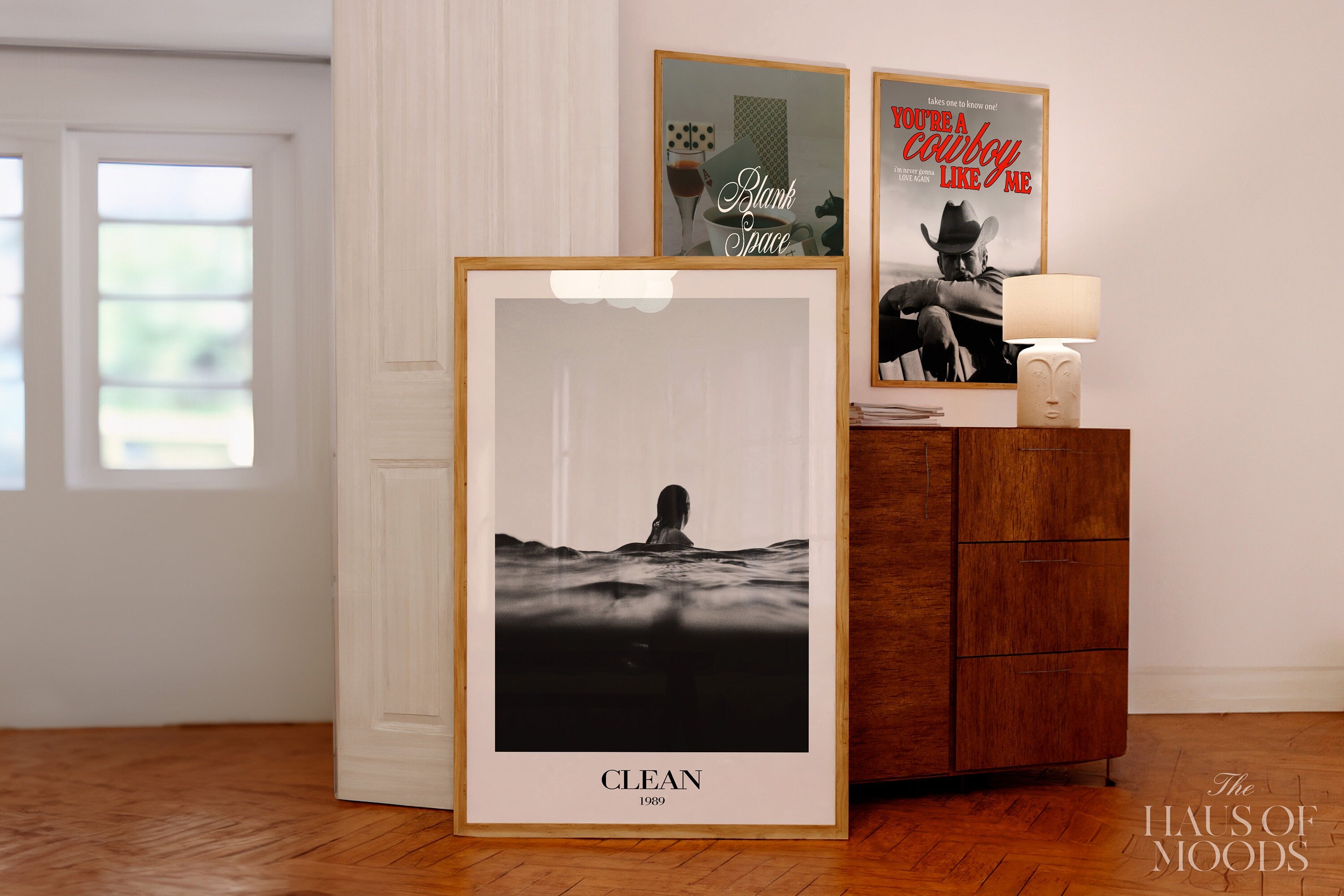 1989 Clean Poster | Printable Digital Download | Digital Download Print at Home | Subtle Swiftie Aesthetic Home Decor | Girly Wall Art, 1989 TV Clean, I think I am finally clean, minimal swiftie art, The Eras Tour Poster, Black and White TS, TS11