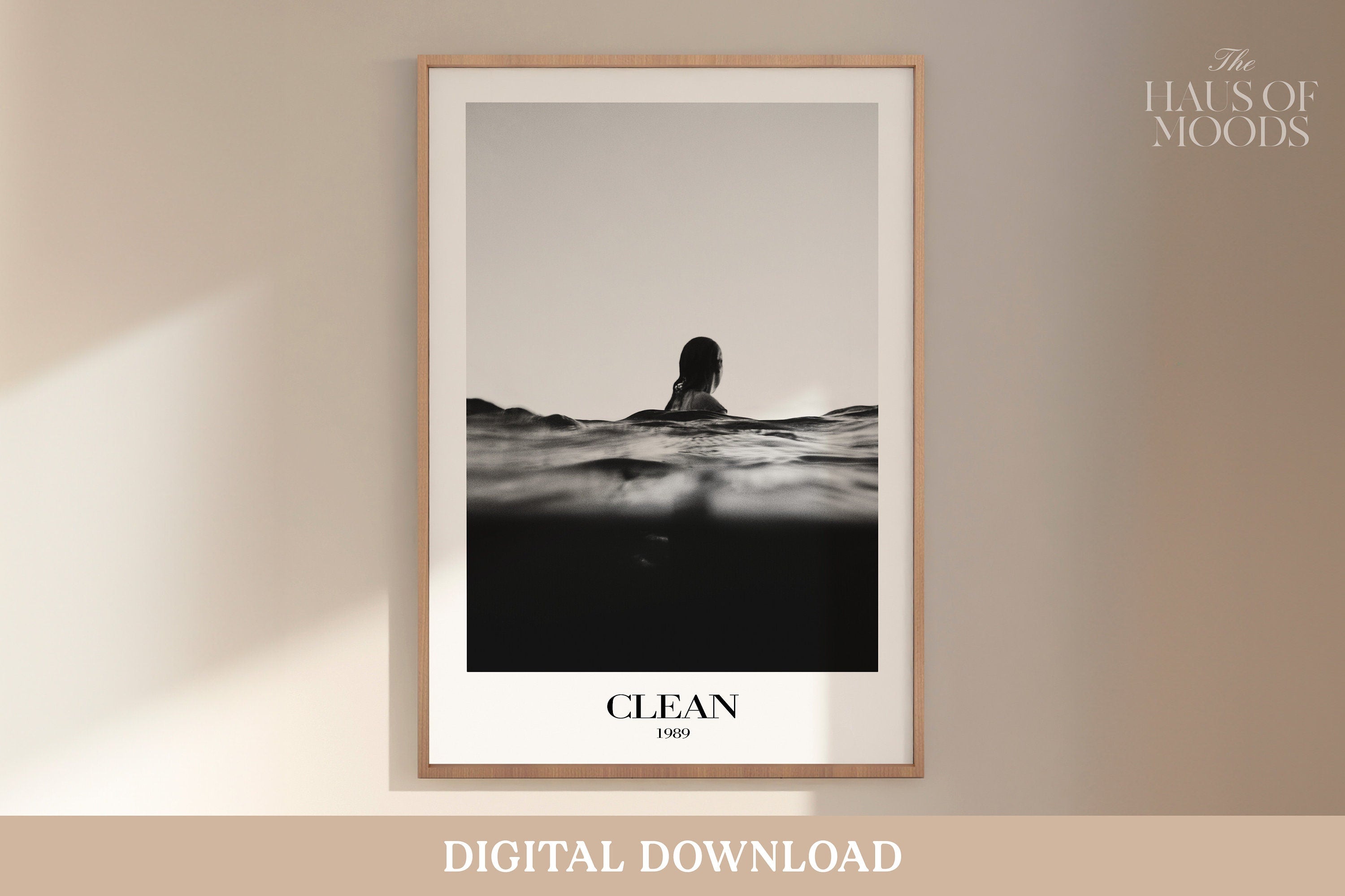 1989 Clean Poster | Printable Digital Download | Digital Download Print at Home | Subtle Swiftie Aesthetic Home Decor | Girly Wall Art, 1989 Taylors Version | 1989 | I think I am finally clean, Taylor Swift Wall Art, Swiftie Posters