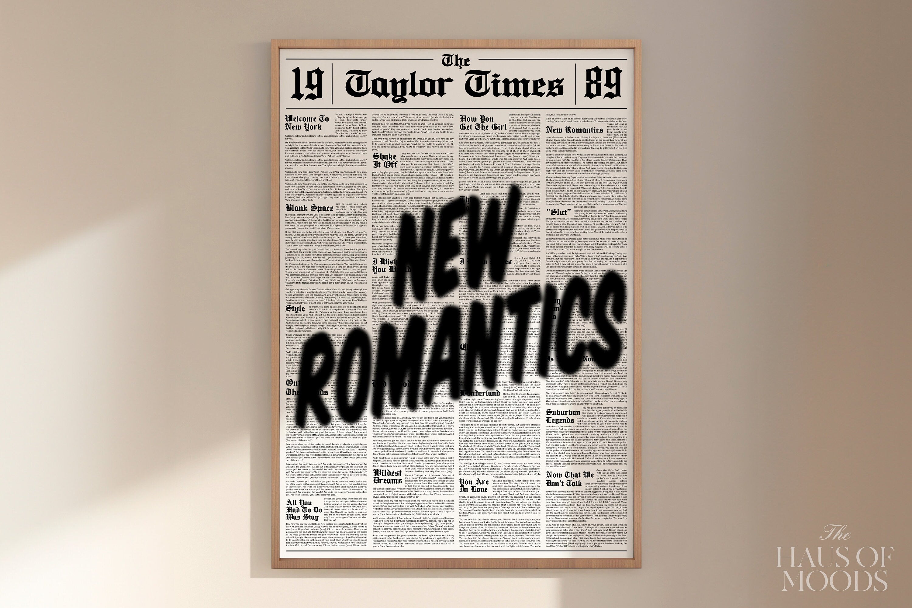 New Romantics 1989 Poster, Retro Aesthetic, Girly Wall Art, Preppy Wall Art, Dorm Room Decor Wall Art, Taylor Gift, 1989 Print