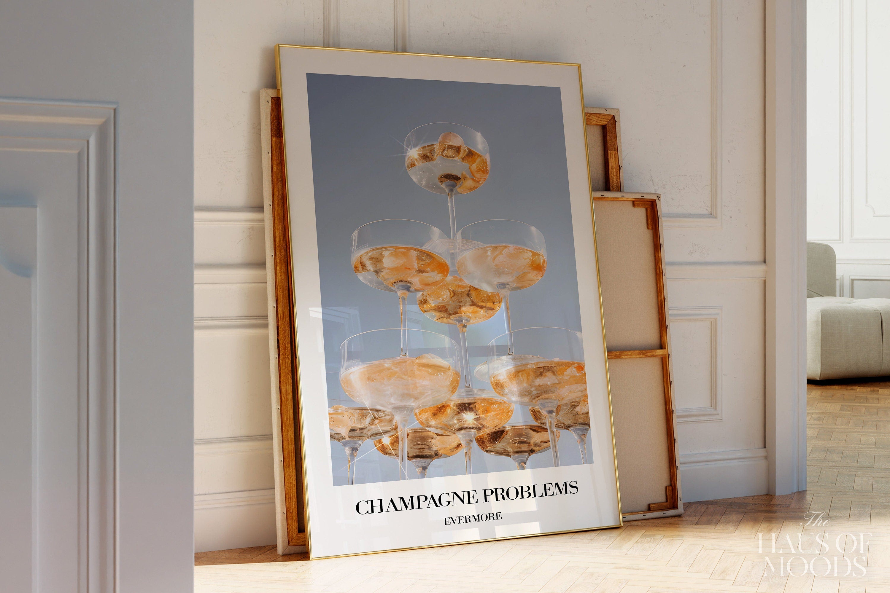 Champagne Problems Poster | Bar Cart Aesthetic | Subtle Swiftie Aesthetic Home Decor | Taylor Print | Evermore Poster | Trendy Wall Art, Taylor Swift Evermore, Bar Cart Posters, Evermore Wall Art