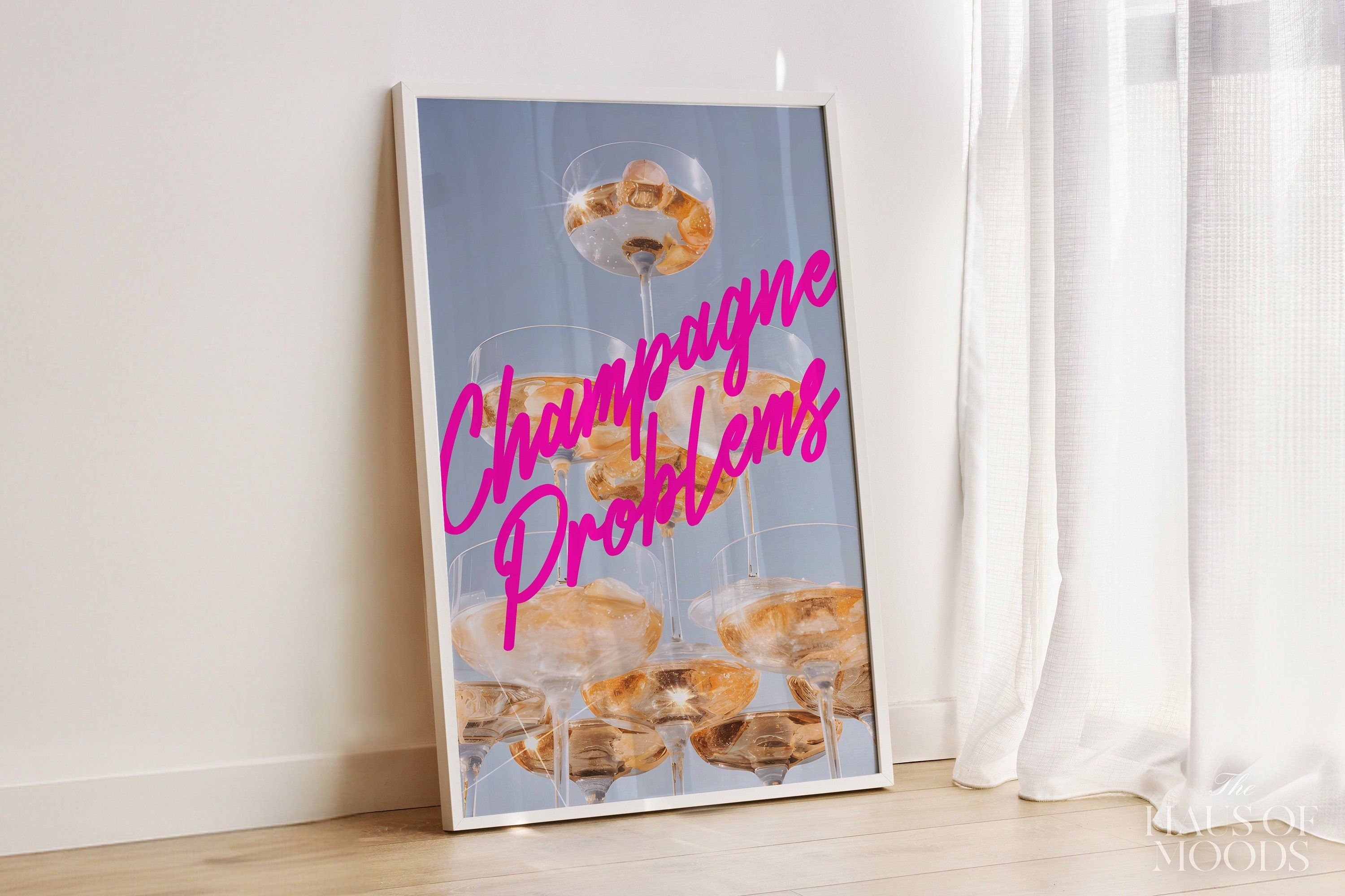 Champagne Problems Tower | Printable Wall Art | Digital Download Print at Home | Subtle Swiftie Aesthetic Home Decor | Taylor Print - Elegant Champagne Poster, Taylor Swifite Minimal Posters