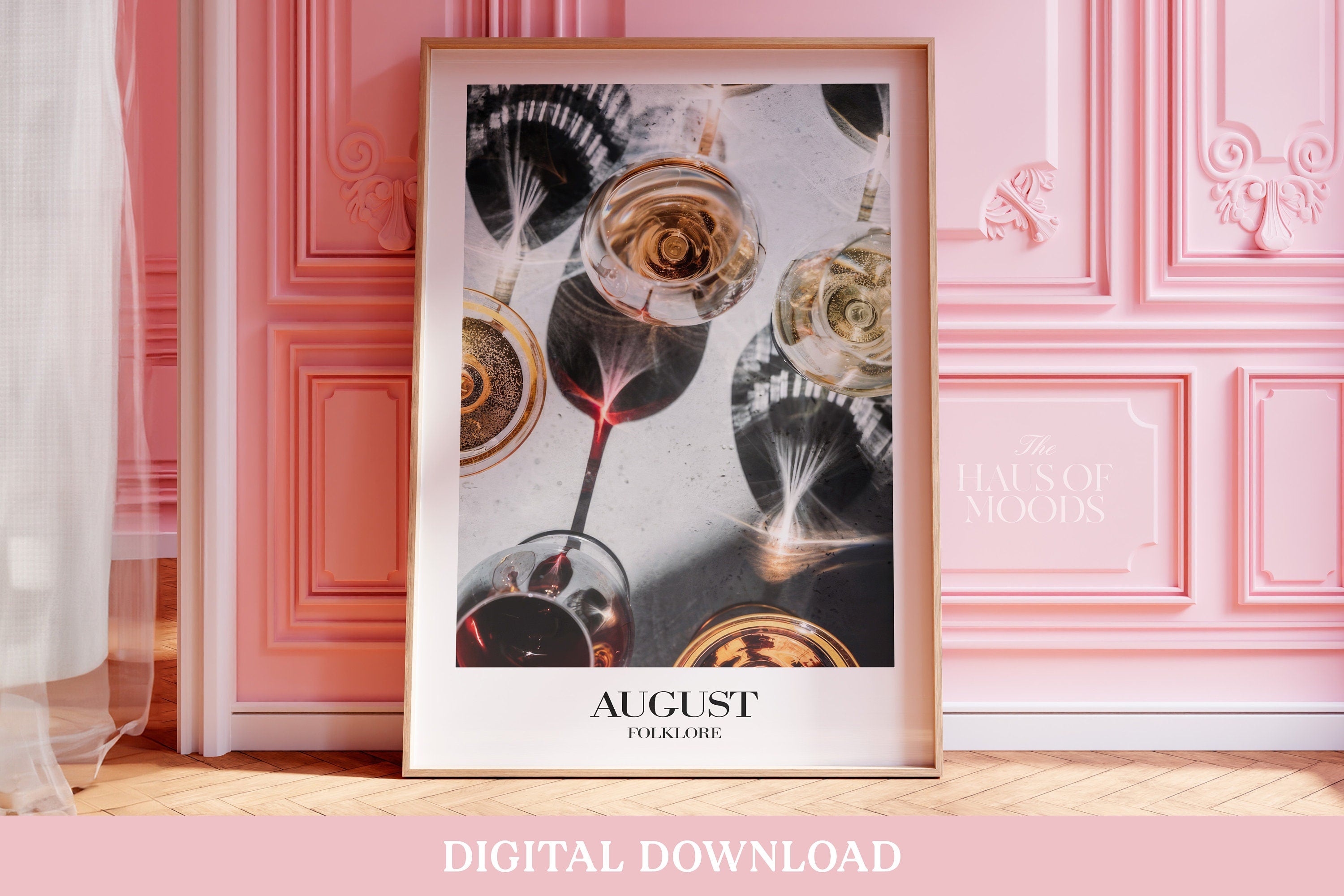 August Wine Poster | Print | Printable Wall Art | Digital Download Print at Home | Subtle Aesthetic Home Decor | Minimalist | Taylor August Folkloree, August Sipped Away Like a bottle wine, August Minimal Poster, folkloree era