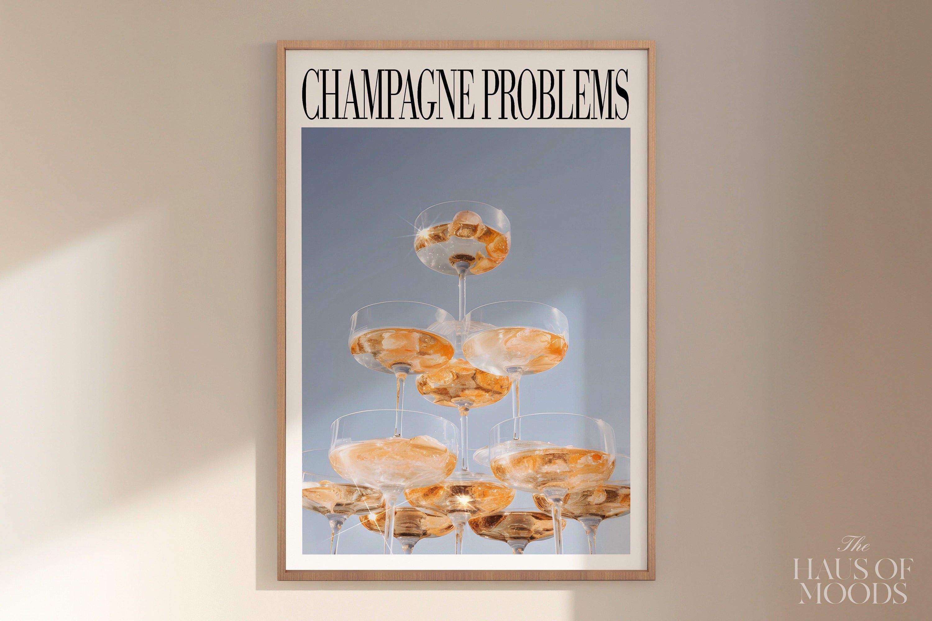 Champagne Problems Poster, Trendy Swiftie Wall Art, Folklore, Vintage Bar Cart, Vintage Alcohol Poster, Drinks Wall Decor, Bar Cart Print