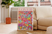 Lover Candy Hearts Print Pink