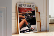 Cowboy Like Me Digital Print, Retro Aesthetic, Pink Girly Wall Art, Preppy Wall Art, Dorm Room Decor Wall Art, Swiftie Gift, Cowboy Like Me, Digital Print, Preppy Wall Art, Dorm Room Decor Wall Art Swiftie Gift, Evermore, y2k wall art preppy wall art