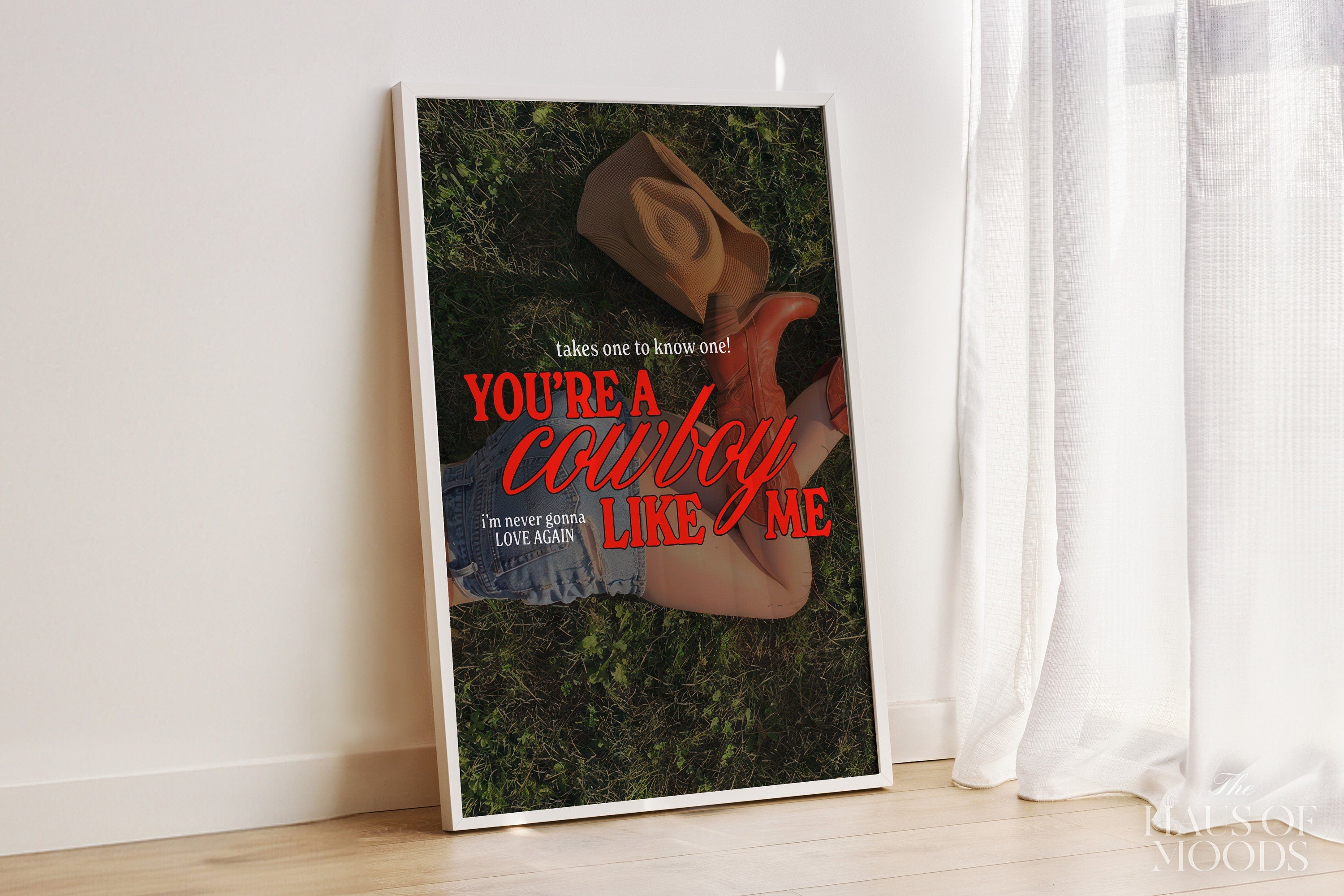 Cowboy Like Me Digital Print, Retro Aesthetic, Pink Girly Wall Art, Preppy Wall Art, Dorm Room Decor Wall Art, Swiftie Gift, Cowboy Like Me, Digital Print, Preppy Wall Art, Dorm Room Decor Wall Art Swiftie Gift, Evermore, y2k wall art preppy wall art