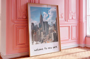 Welcome to New York 1989 Print , Retro Aesthetic, Girly Wall Art, Preppy Wall Art, Dorm Room Decor, Wall Art, Taylor Gift, 1989 Print, polaroid wall art, bar cart, taylor swift 1989, I know Places,Welcome to New york, New York City