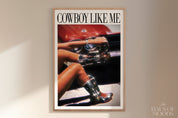 Cowboy Like Me Digital Print, Retro Aesthetic, Pink Girly Wall Art, Preppy Wall Art, Dorm Room Decor Wall Art, Swiftie Gift, Cowboy Like Me, Digital Print, Preppy Wall Art, Dorm Room Decor Wall Art Swiftie Gift, Evermore, y2k wall art preppy wall art