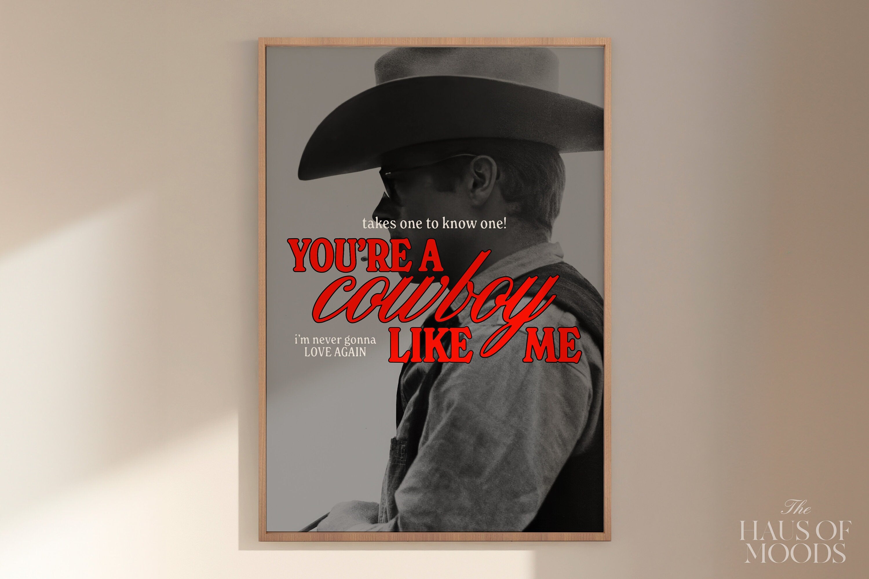 Cowboy Like Me Digital Print, Retro Aesthetic, Pink Girly Wall Art, Preppy Wall Art, Dorm Room Decor Wall Art, Swiftie Gift, Cowboy Like Me, Digital Print, Preppy Wall Art, Dorm Room Decor Wall Art Swiftie Gift, Evermore, y2k wall art preppy wall art