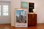 Welcome to New York 1989 Print , Retro Aesthetic, Girly Wall Art, Preppy Wall Art, Dorm Room Decor, Wall Art, Taylor Gift, 1989 Print, polaroid wall art, bar cart, taylor swift 1989, I know Places,Welcome to New york, New York City