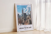 Welcome to New York 1989 Print , Retro Aesthetic, Girly Wall Art, Preppy Wall Art, Dorm Room Decor, Wall Art, Taylor Gift, 1989 Print, polaroid wall art, bar cart, taylor swift 1989, I know Places,Welcome to New york, New York City