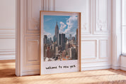 Welcome to New York 1989 Print , Retro Aesthetic, Girly Wall Art, Preppy Wall Art, Dorm Room Decor, Wall Art, Taylor Gift, 1989 Print, polaroid wall art, bar cart, taylor swift 1989, I know Places,Welcome to New york, New York City