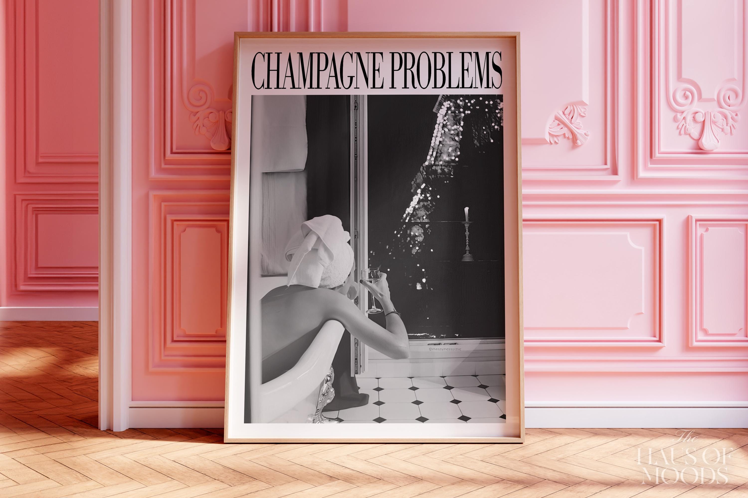 Champagne Problems Poster | Black & White Poster | Evermore Poster | Champagne Problems Taylor Print