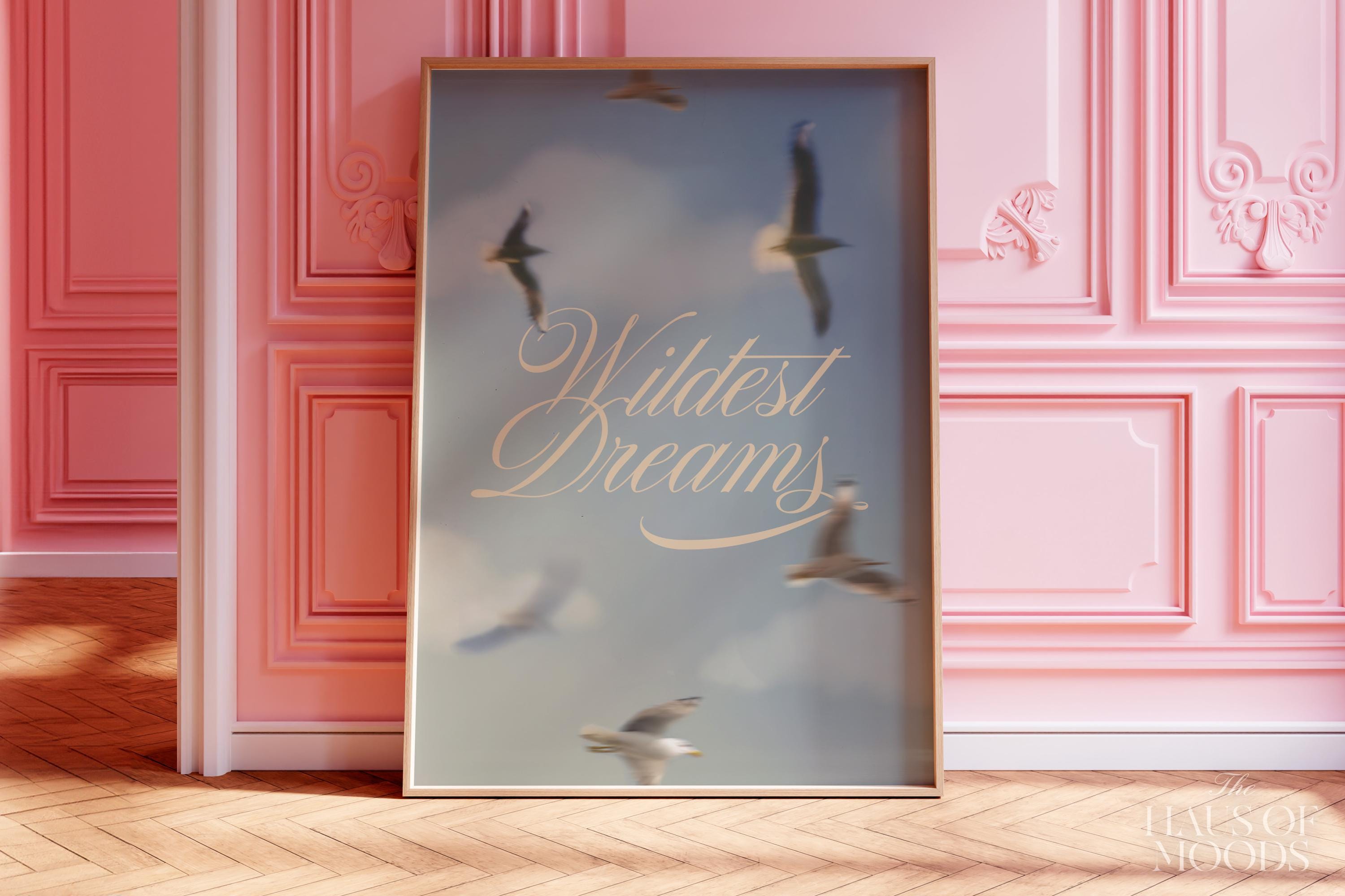 Wildest Dreams Digital Print, 1989, Retro Aesthetic, Girly Wall Art, Preppy Wall Art, Dorm Room Decor Wall Art, Swiftie Gift, 1989 Vault