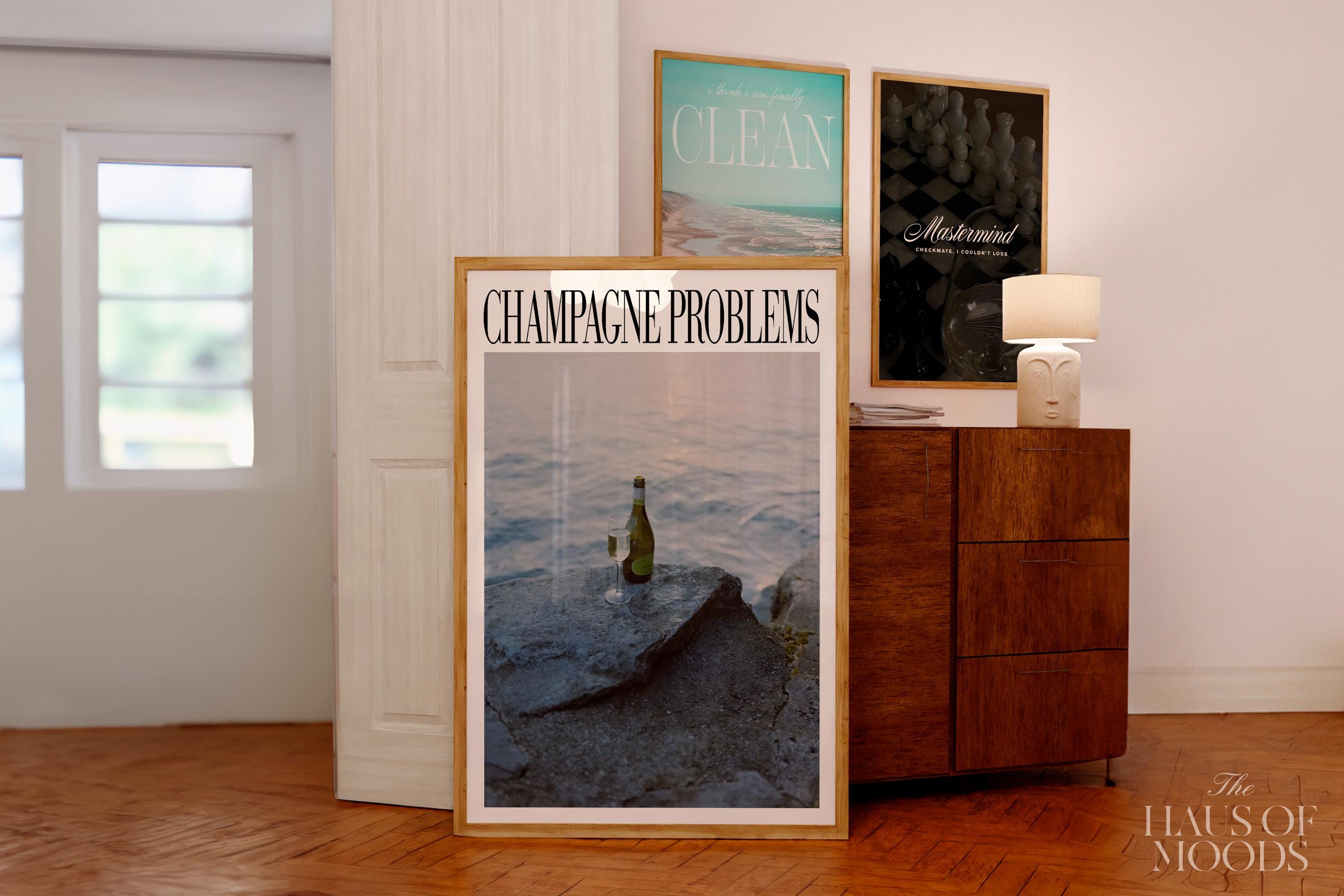 Champagne Problems By The Lake Print