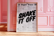 Shake it off Poster | 1989 Shake it off Print |  Lyrical Poster | Swiftie Wall Art | Taylor Gift | 1989 Print