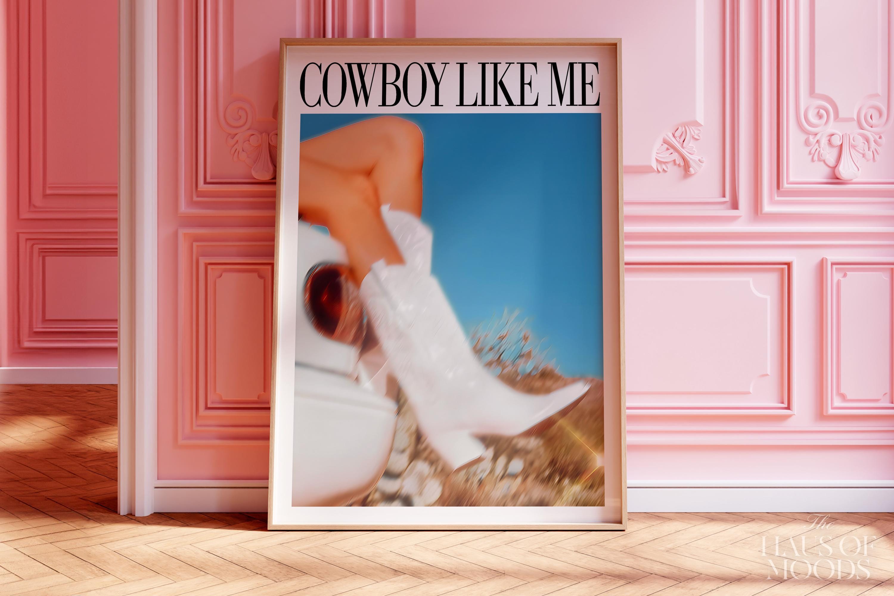 Cowboy Like Me Poster | Evermore Poster |  Cowgirl Poster | Taylor Gift | Minimal Swiftie Wall Art | Western Cowgirl