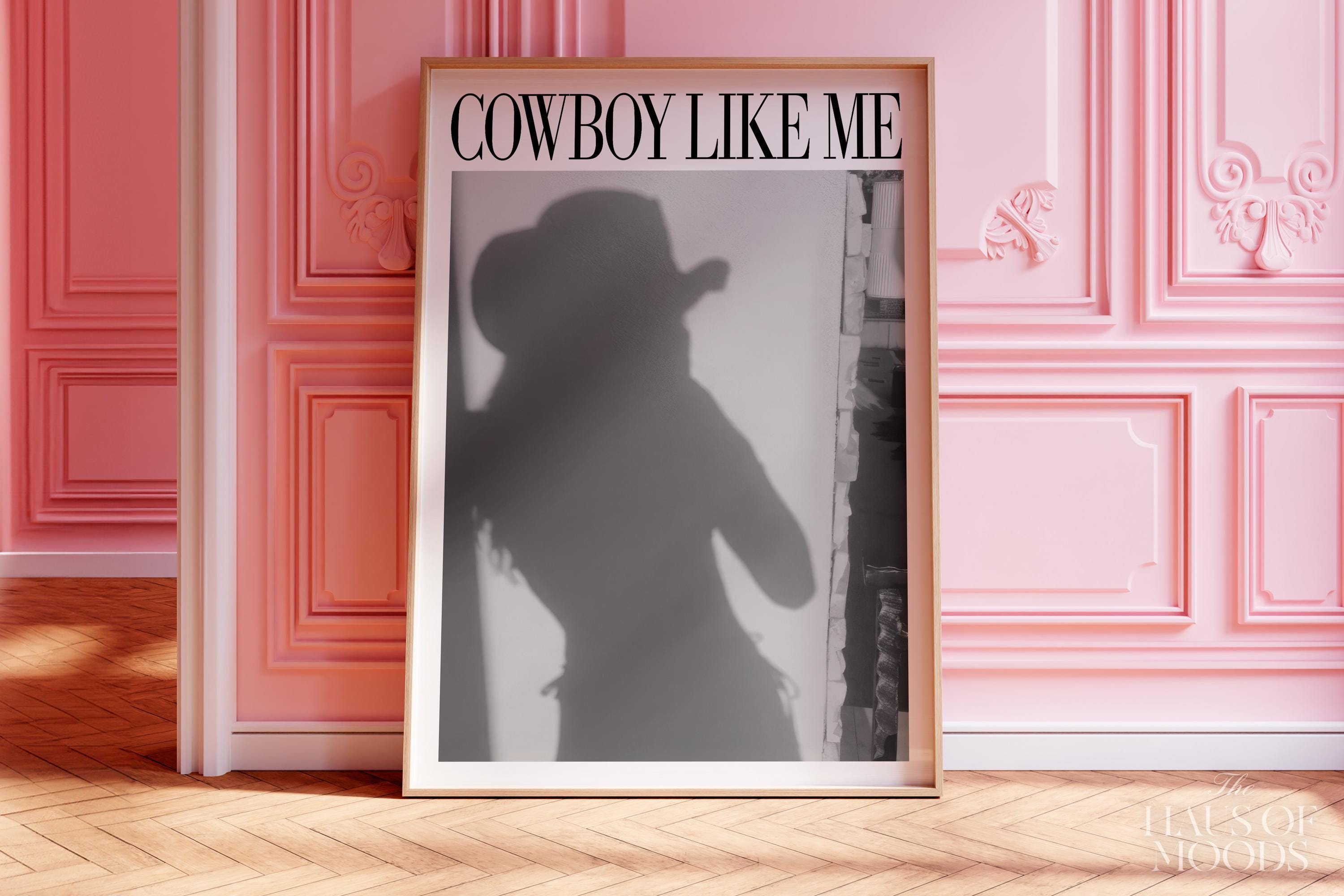 Cowboy Like Me Digital Print, Retro Aesthetic, Pink Girly Wall Art, Preppy Wall Art, Dorm Room Decor Wall Art, Swiftie Gift, Cowboy Like Me, Digital Print, Preppy Wall Art, Dorm Room Decor Wall Art Swiftie Gift, Evermore, y2k wall art preppy wall art