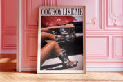 Cowboy Like Me Poster | Evermore Poster | Cowgirl Poster | Taylor Gift | Minimal Swiftie Wall Art | Western Cowgirl