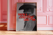 Cowboy Like Me Digital Print, Retro Aesthetic, Pink Girly Wall Art, Preppy Wall Art, Dorm Room Decor Wall Art, Swiftie Gift, Cowboy Like Me, Digital Print, Preppy Wall Art, Dorm Room Decor Wall Art Swiftie Gift, Evermore, y2k wall art preppy wall art